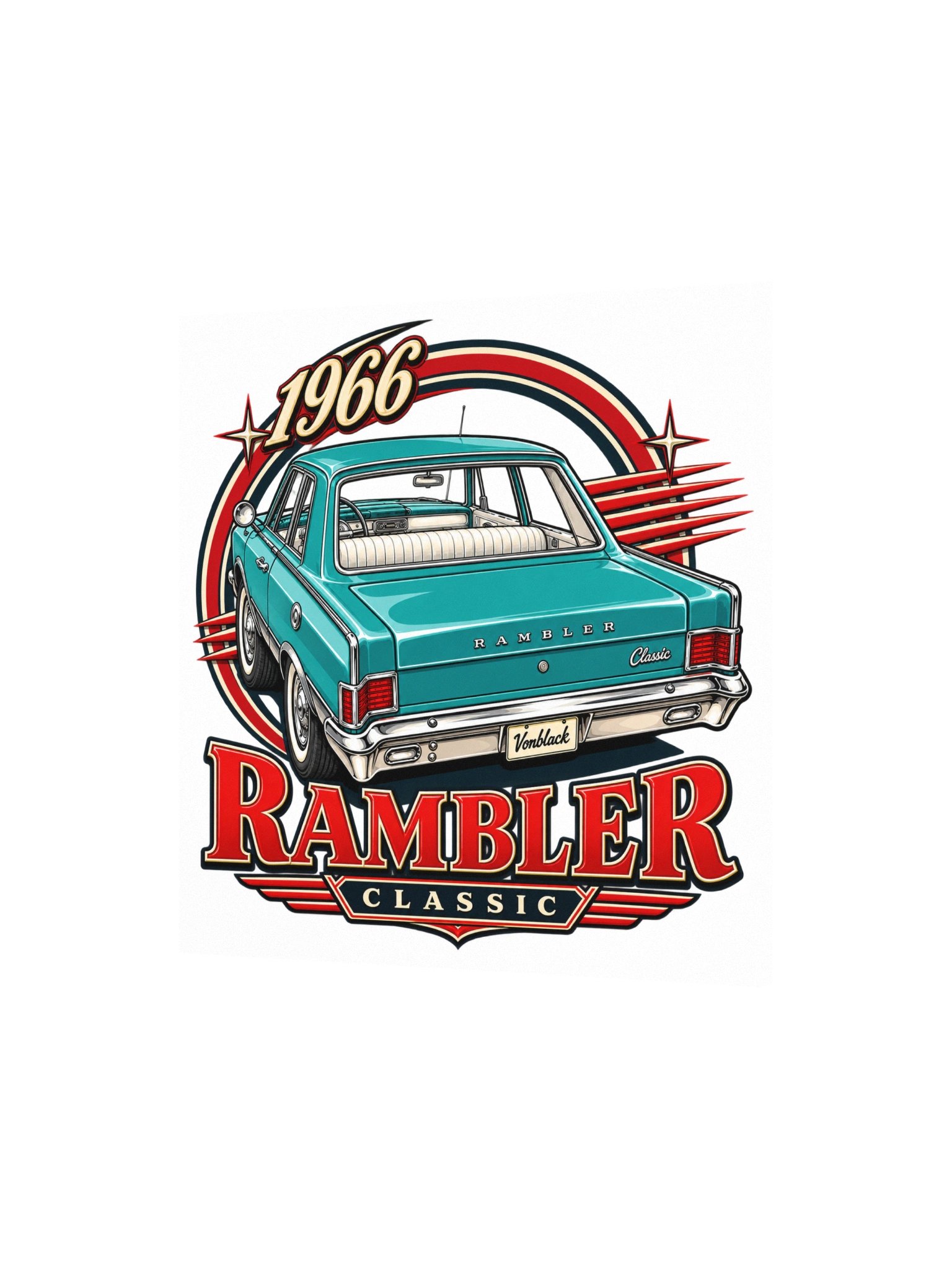 1966 Rambler Classic – Square Art Print product image (4)