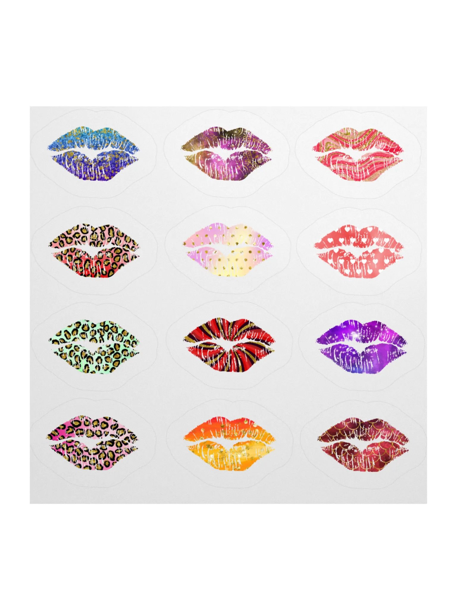 Colorfull Kisses - Kiss Cut Stickers product image (2)