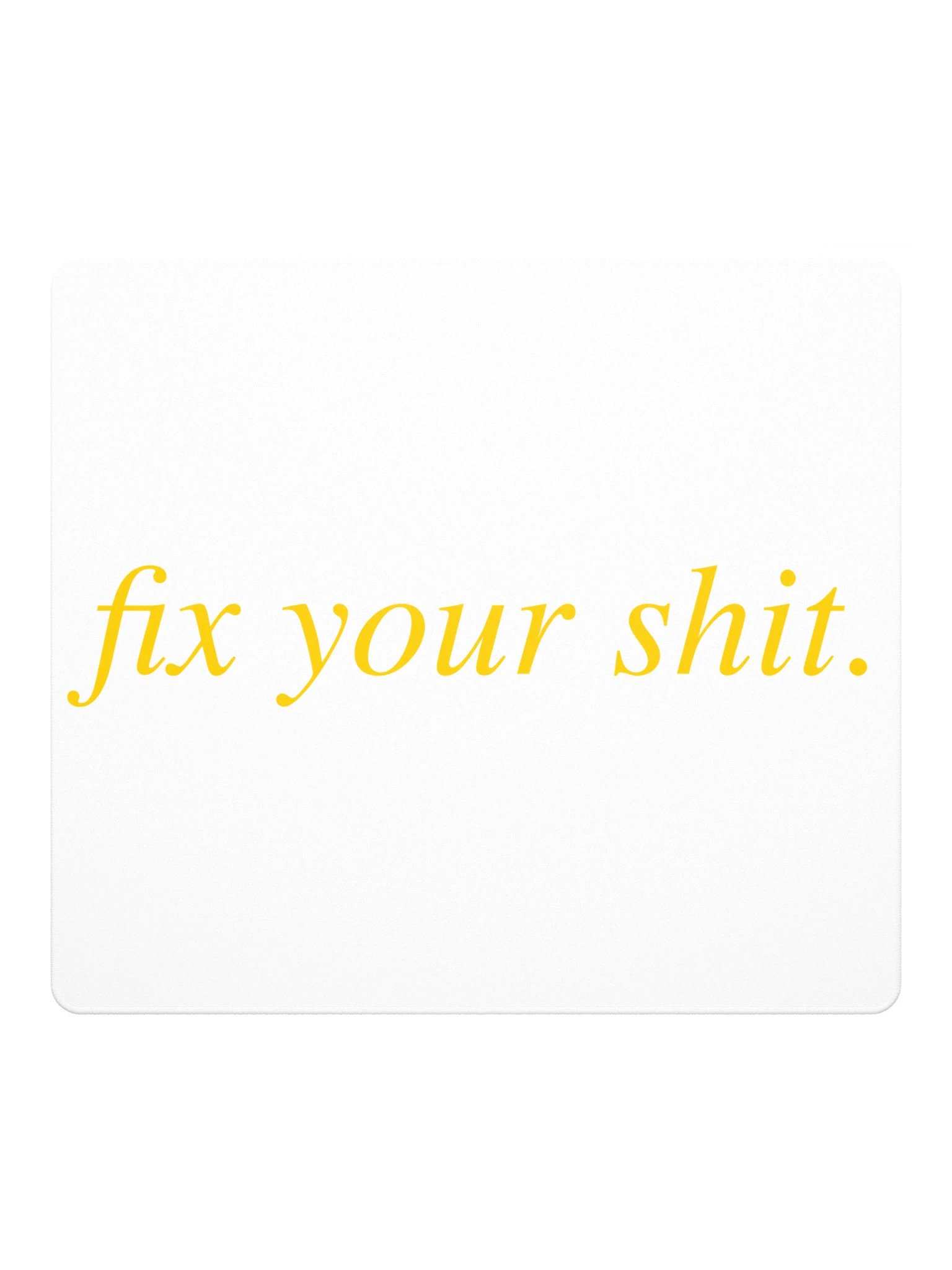 No ShopCo Gaming Mouse Pad - Phrase Yellow on White product image (2)