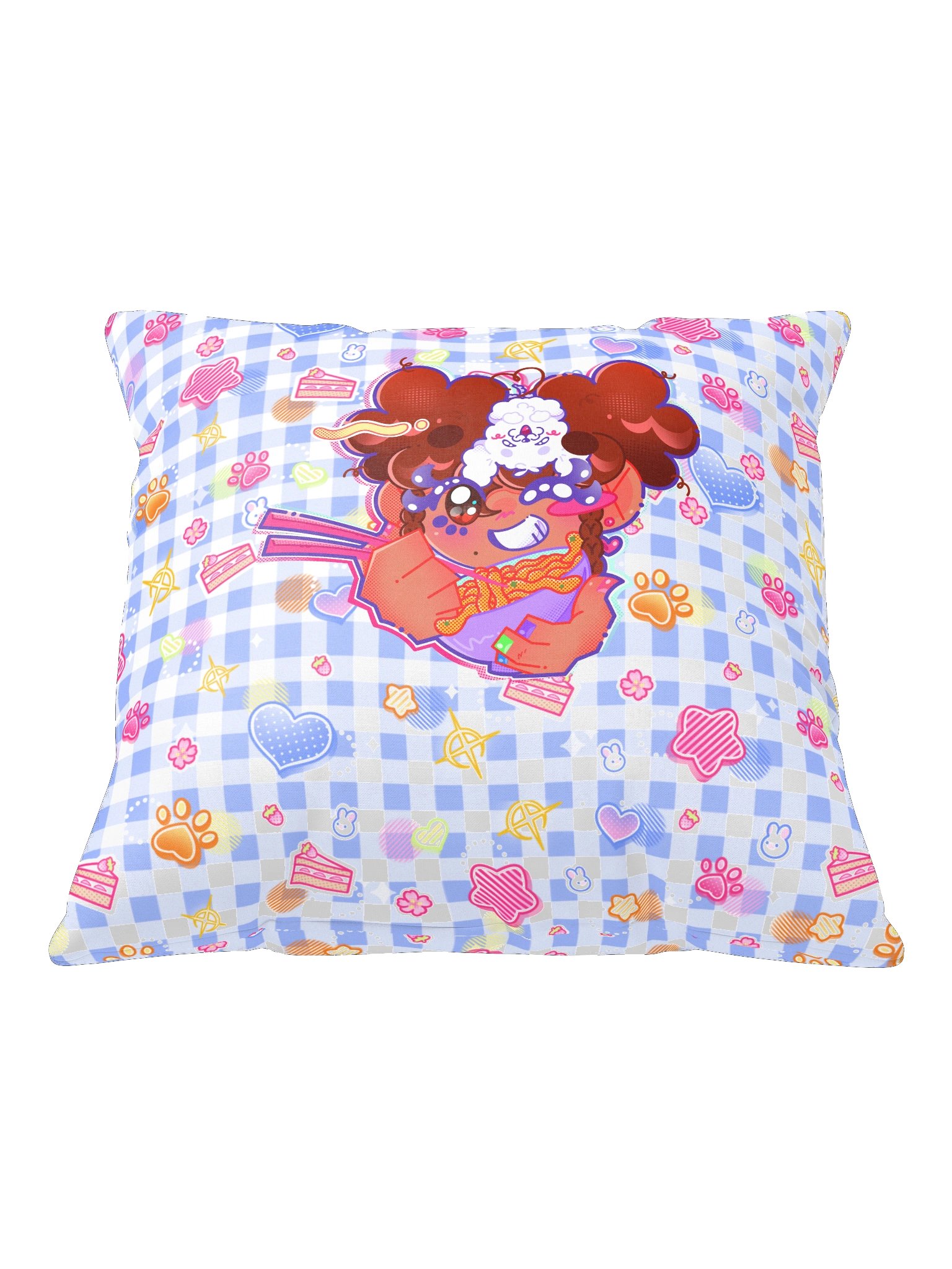 RamenDoodlesCafe Cartoon Throw Pillow product image (2)