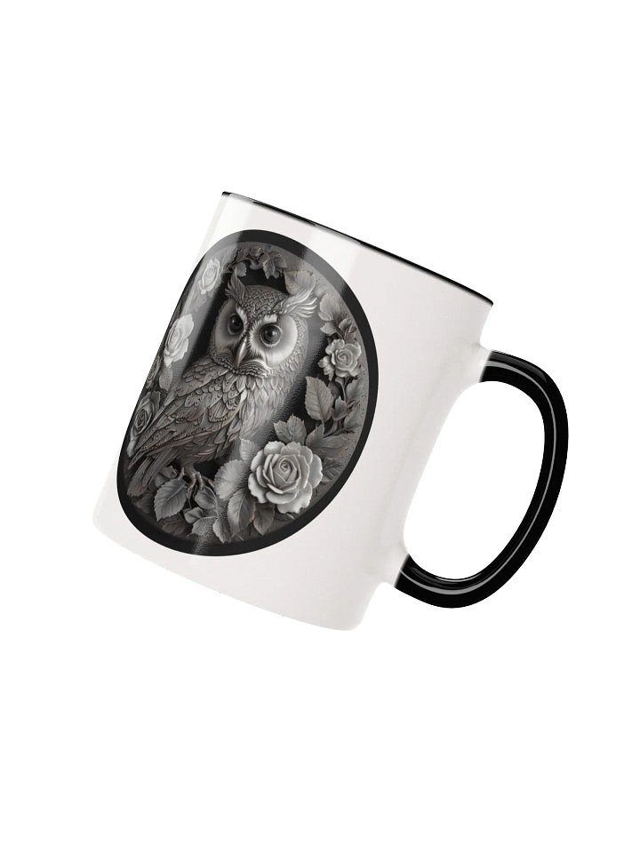 Sculptural Owl and Roses Ceramic Mug product image (5)