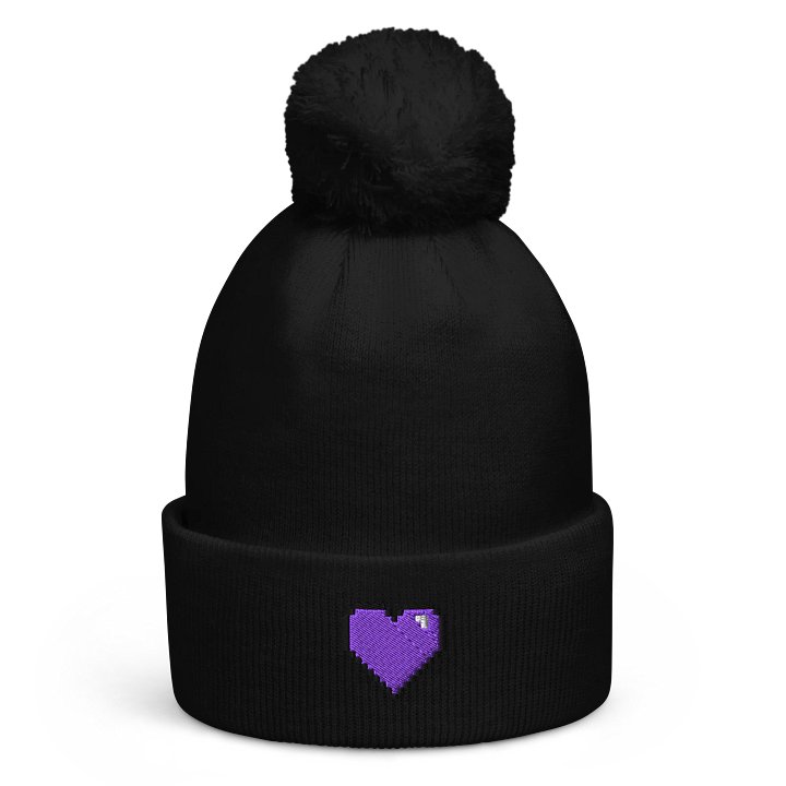 HollyRex Pixel Heart Pom-Pom Beanie product image (1)