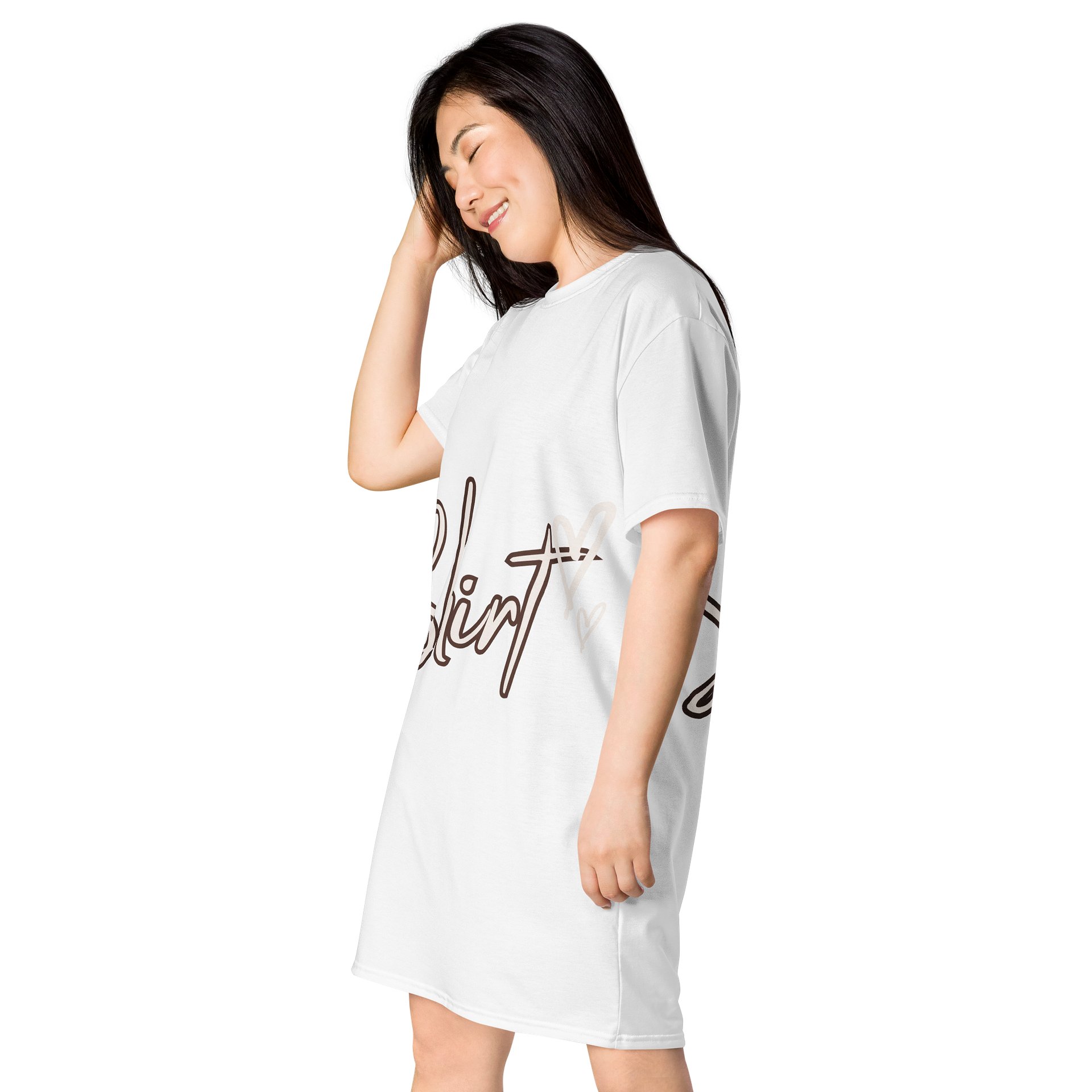 Heartfelt Script All-Over T-Shirt Dress product image (2)