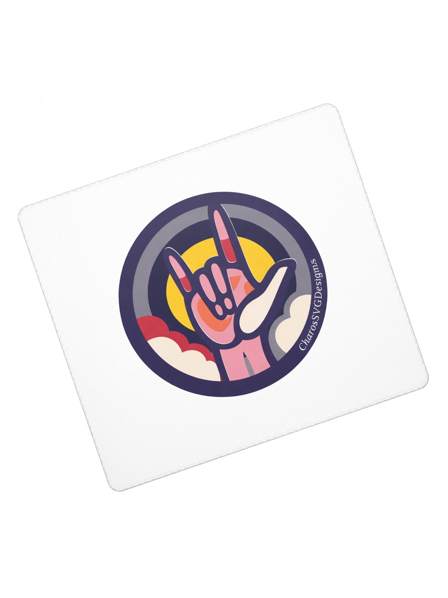 ASL I Love You to Infinity Mouse Pad | Sign Language Desk Mat | Love Without Words | Meaningful Gift | Office Desk Accessory | Deaf Community Inspired product image (5)