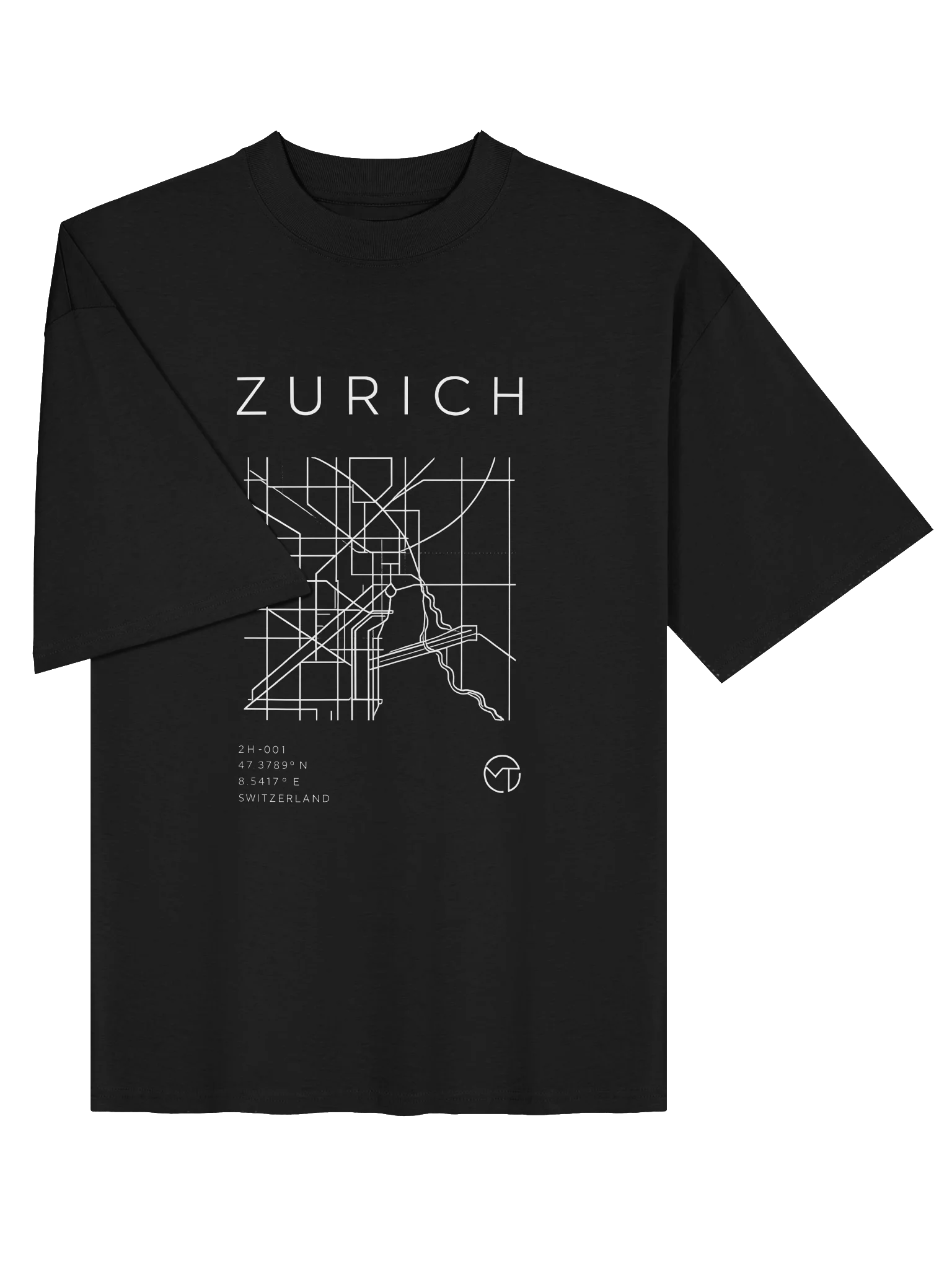ZURICH Blueprint Tee – Swiss Minimalist Premium Graphic T-Shirt product image (6)