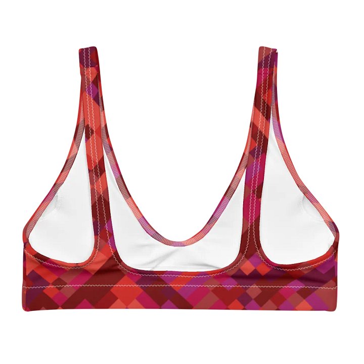 Colorful Mosaic Pattern Design Padded Bikini Top - v3 product image (1)