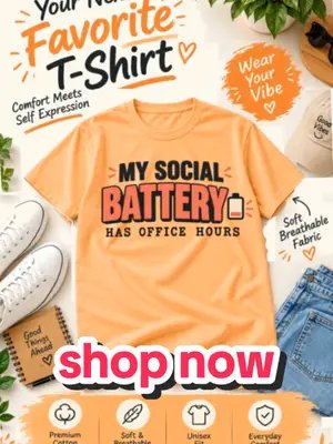 My Social Battery Has Office Hours 😂🔋 | Introvert Humor Tee #IntrovertHumor #SocialBattery #IntrovertLife #FunnyTShirt #RelatableHumor #viral #usa #uk