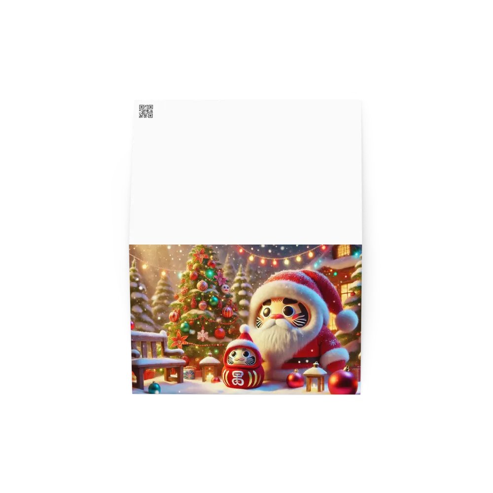 達磨とサンタクロースのクリスマスグリーティングカード product image (2)