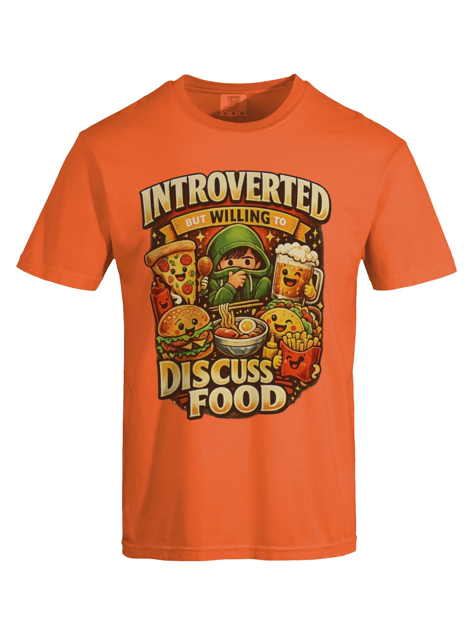 Introverted but Willing to Discuss Food Funny T-Shirt product image (58)