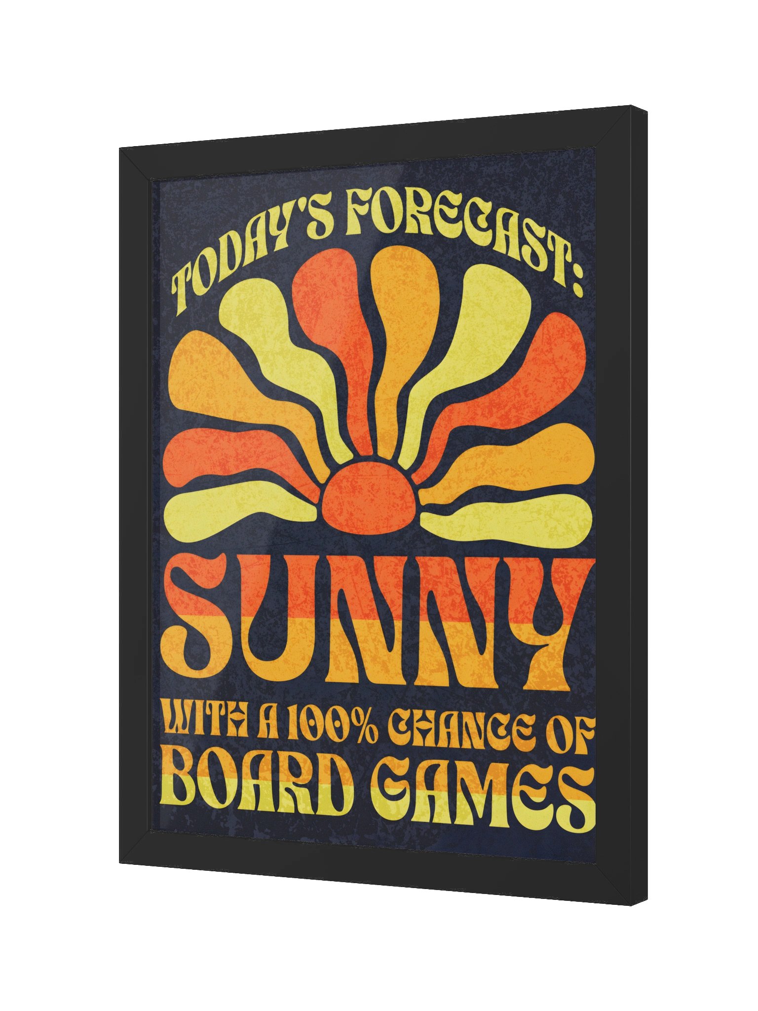 Retro Sunny Forecast Board Games Room Poster - FRAMED product image (8)