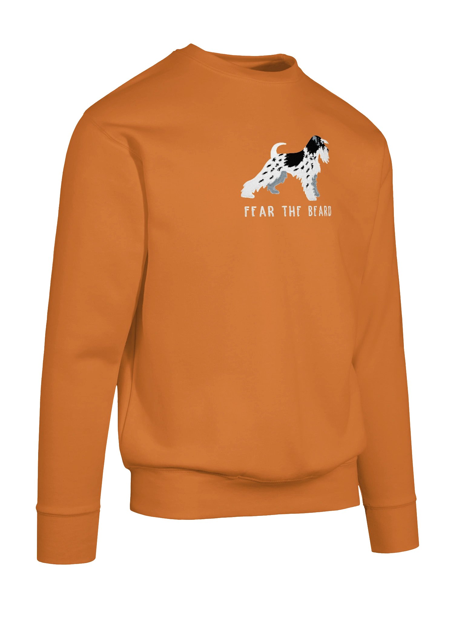 Fear the Beard Sweatshirt (Embroidered) of a Miniature Schnauzer(Parti Black & White) product image (52)