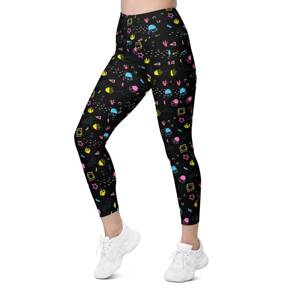 Shifty Seas dark pattern pocket leggings product image (6)