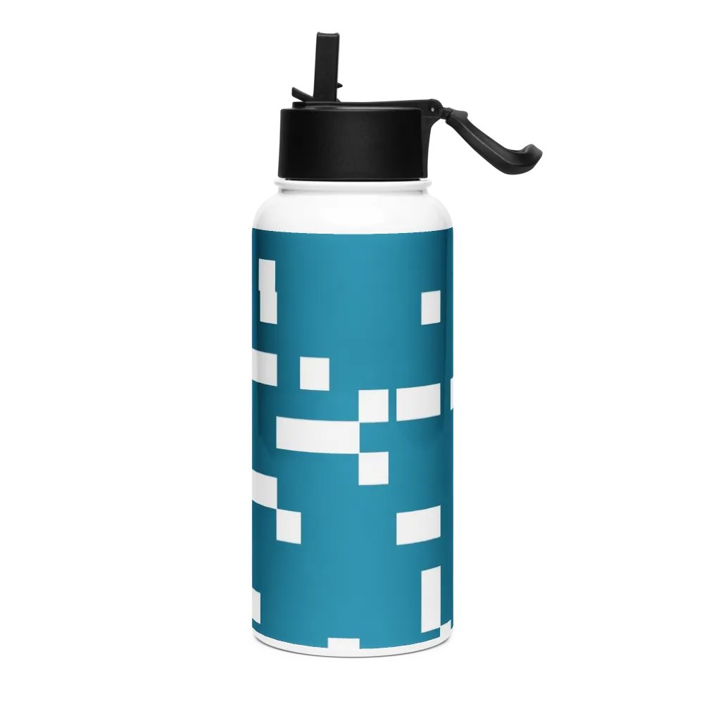 Pattern art 1 Teal Stainless Steel Bottle product image (3)