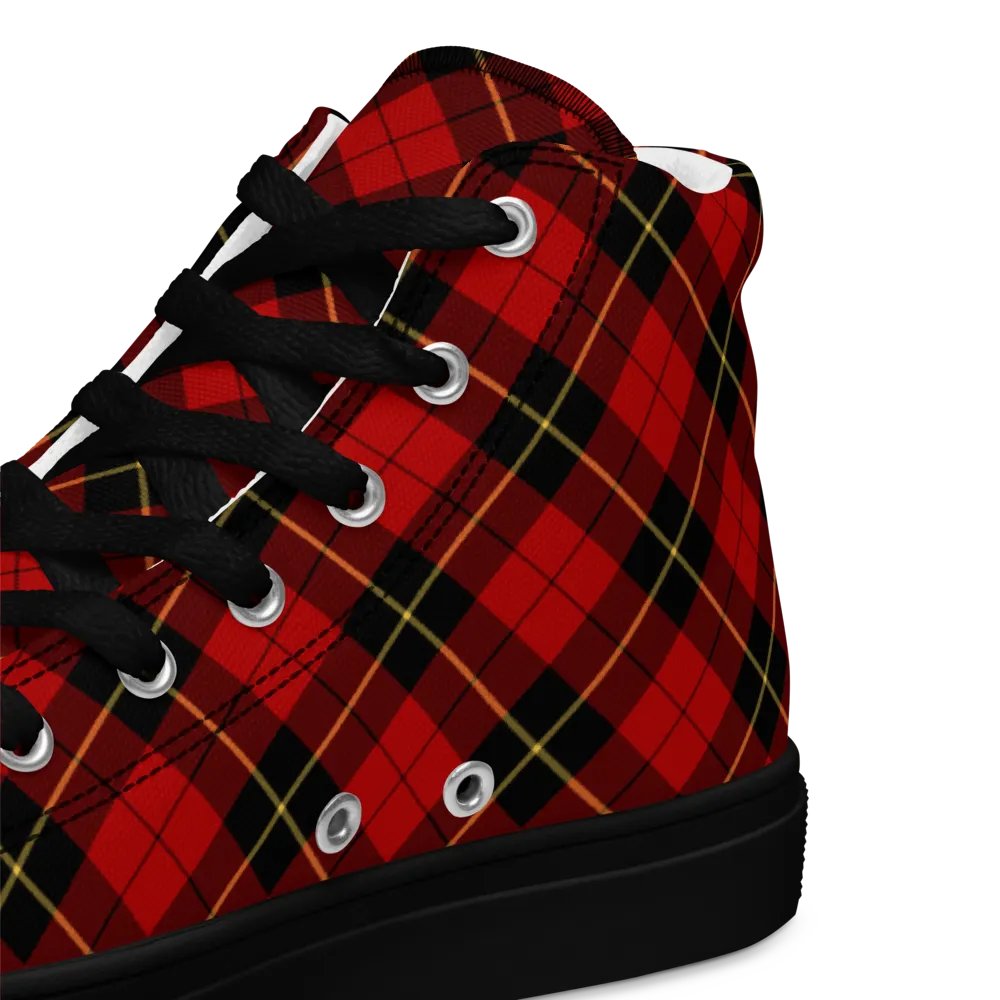 Wallace Tartan Men's High Top Shoes product image (12)