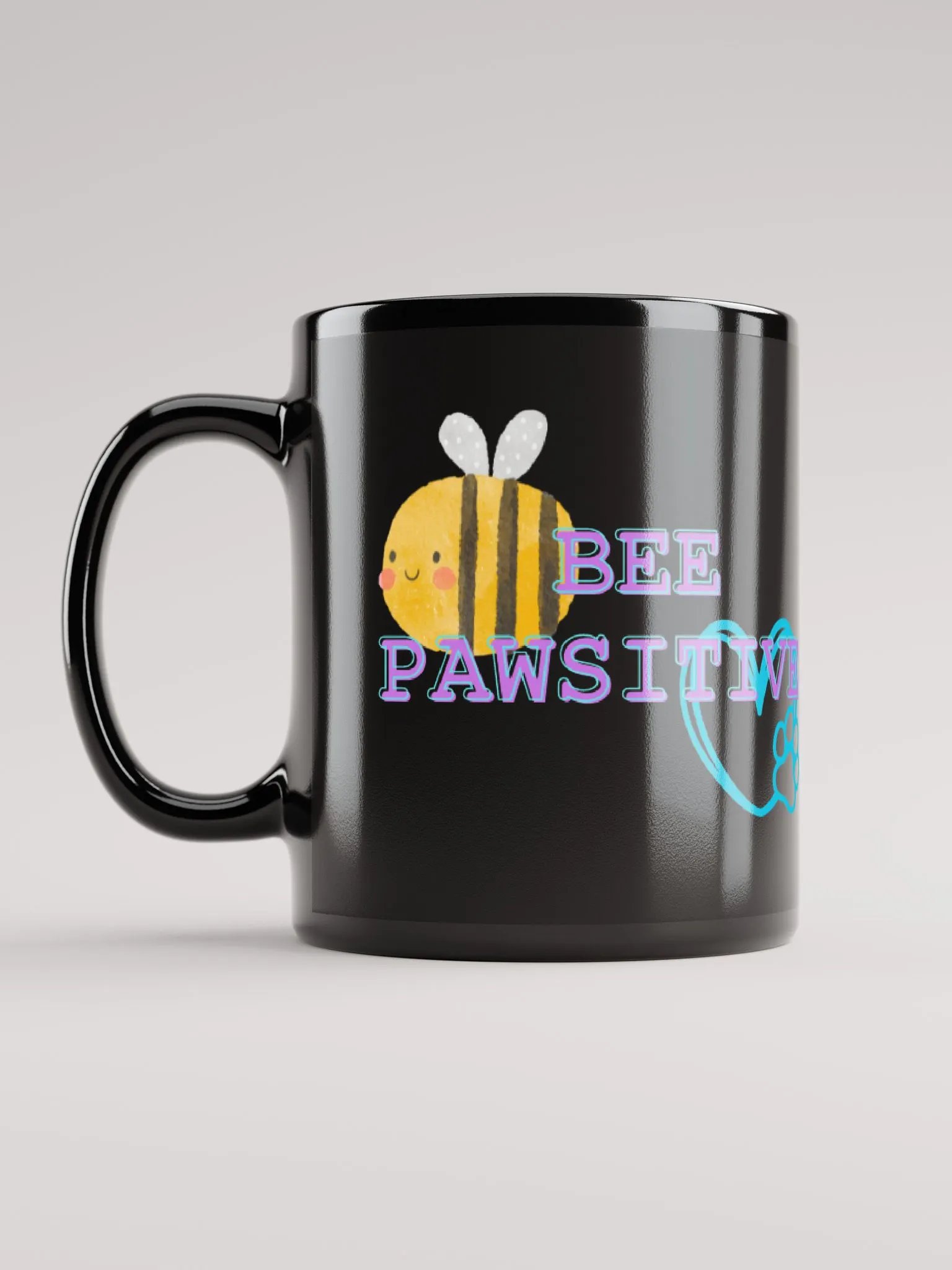 EmJDawg Bee Pawsitive Cupcake Mug (Black) product image (6)