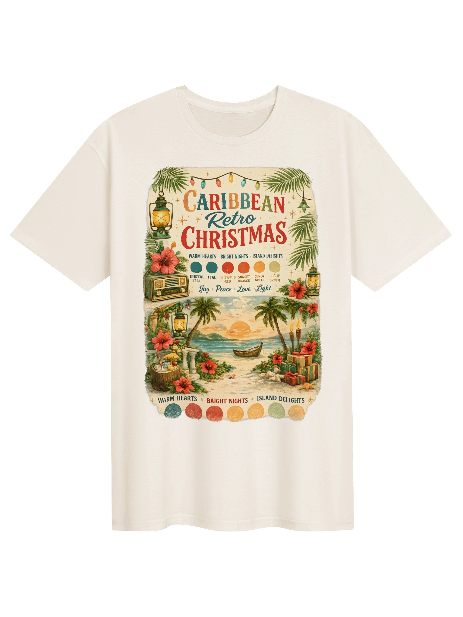 Caribbean Retro Christmas Tee product image (3)