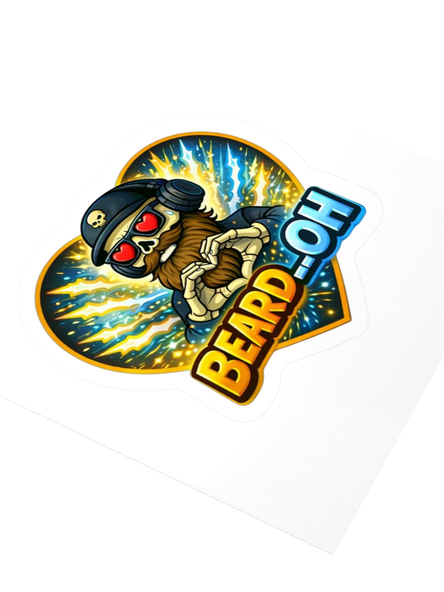 Beard__Oh Heart Logo Sticker product image (3)