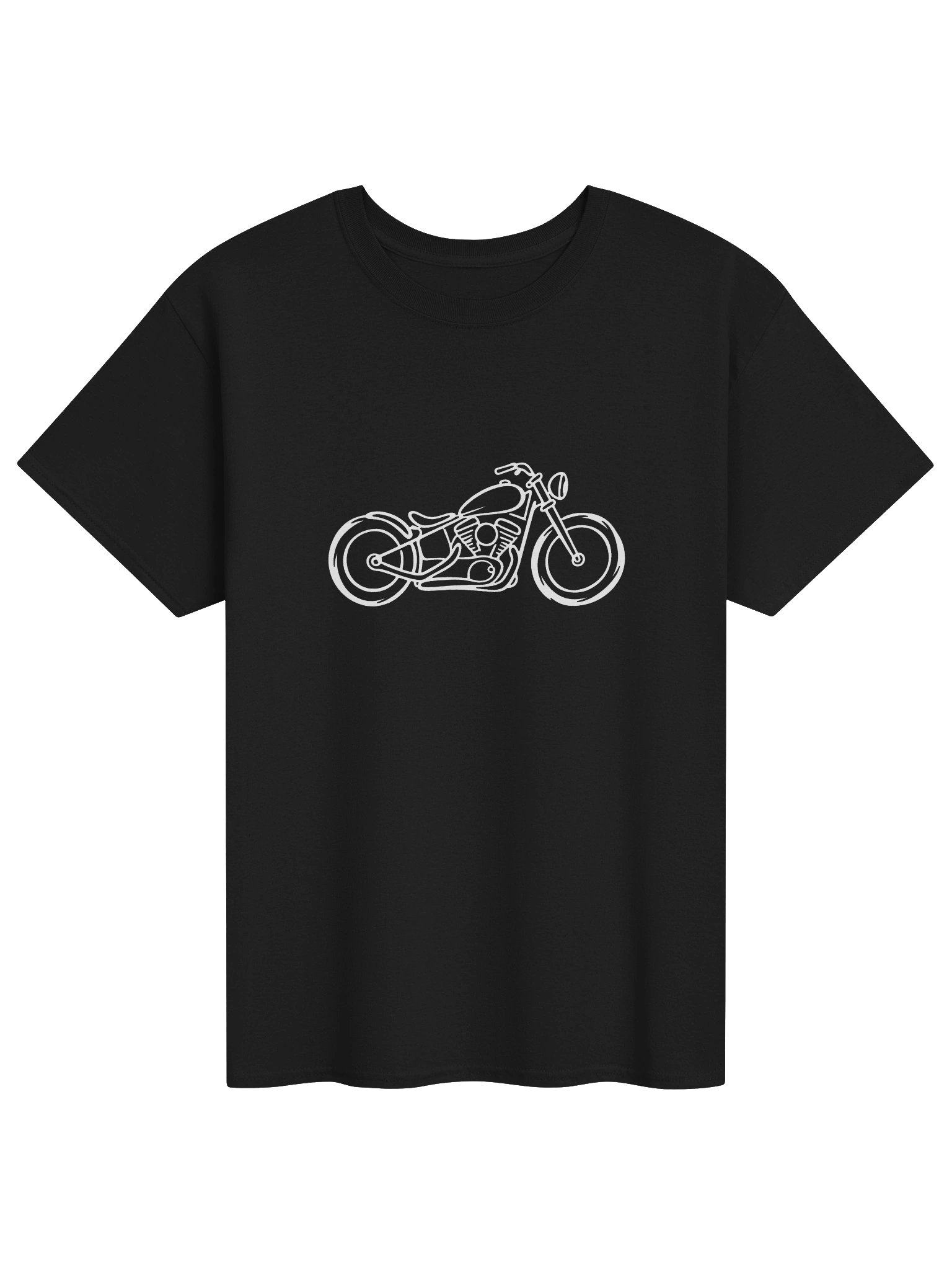 Minimalist Café Racer Motorcycle Line Art T-Shirt product image (1)