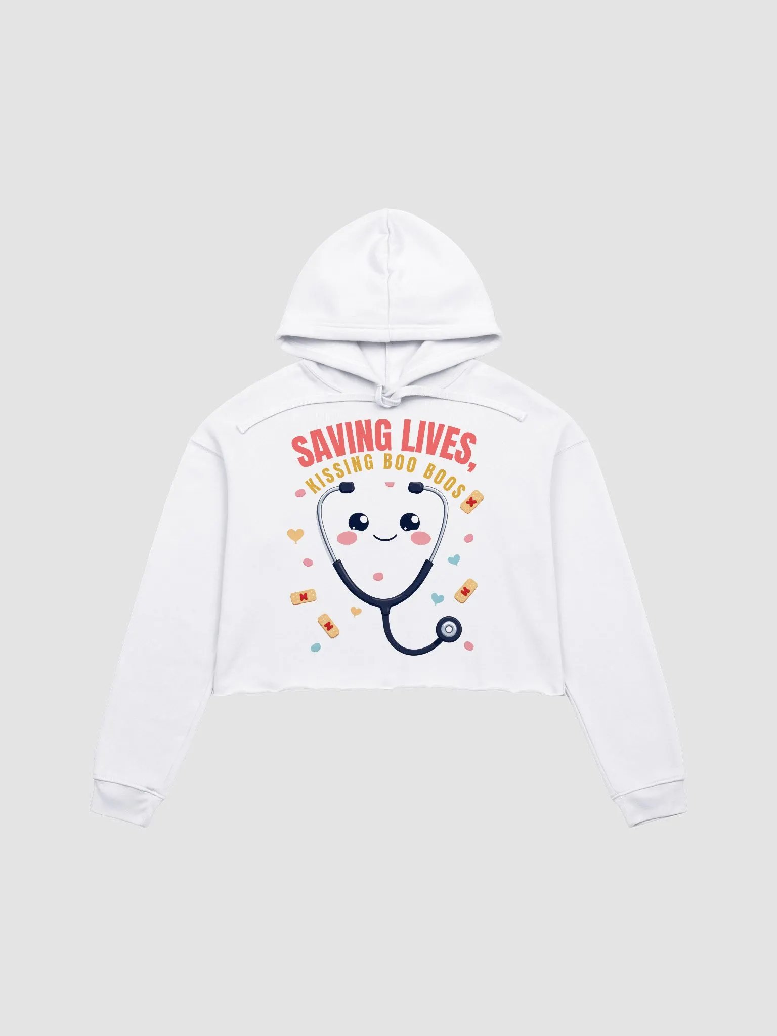 Smiling Stethoscope Crop Hoodie product image (5)