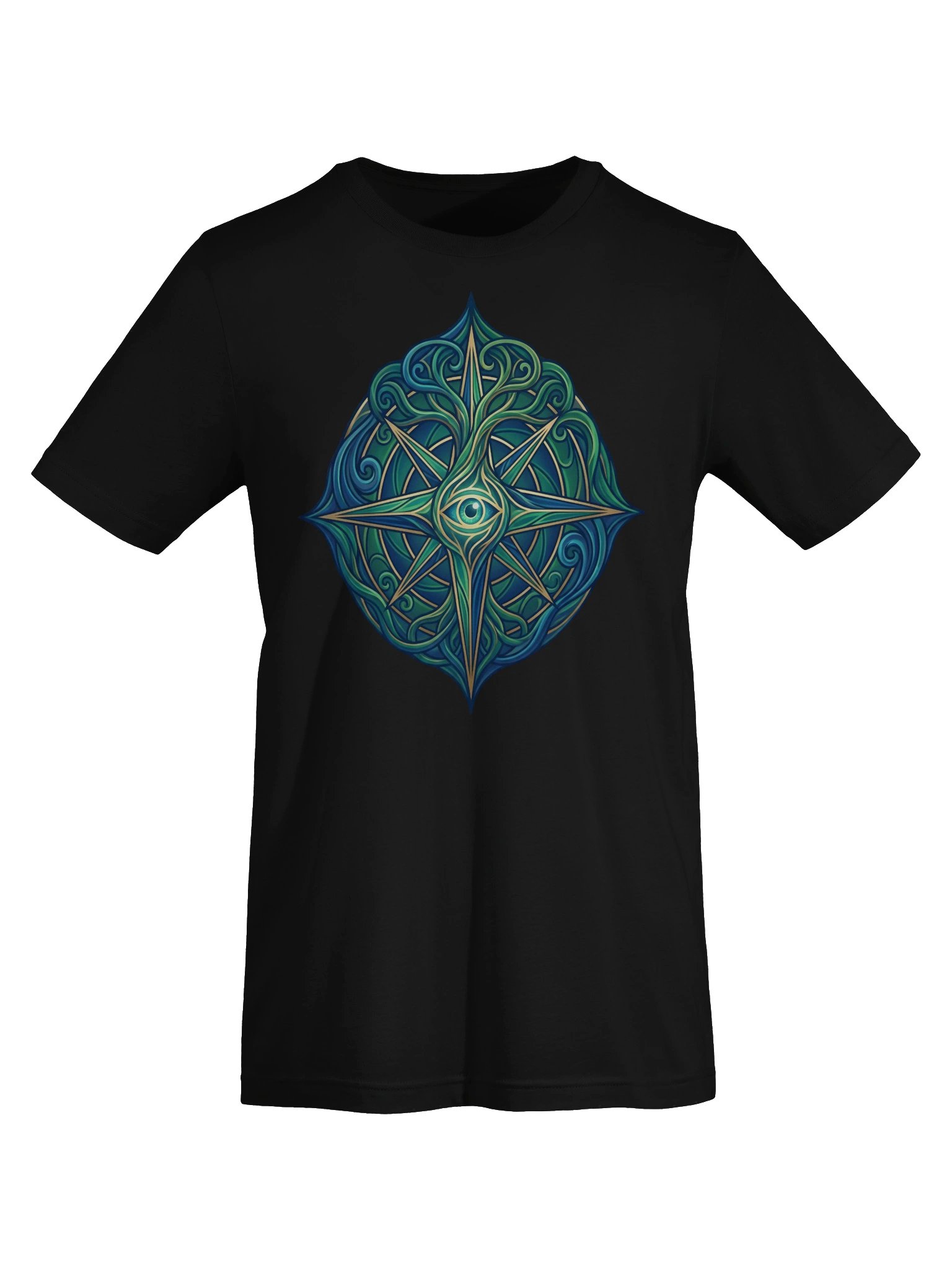 Mystic Compass Bella Canvas Shirt, Spiritual Graphic Tee, Third Eye Mandala Shirt, Intuitive Soul Path T-Shirt, Boho Celestial Tee product image (6)