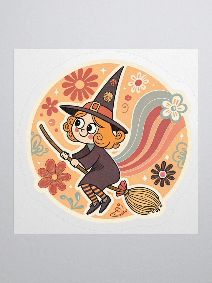 Cute Groovy Witch Sticker product image (1)