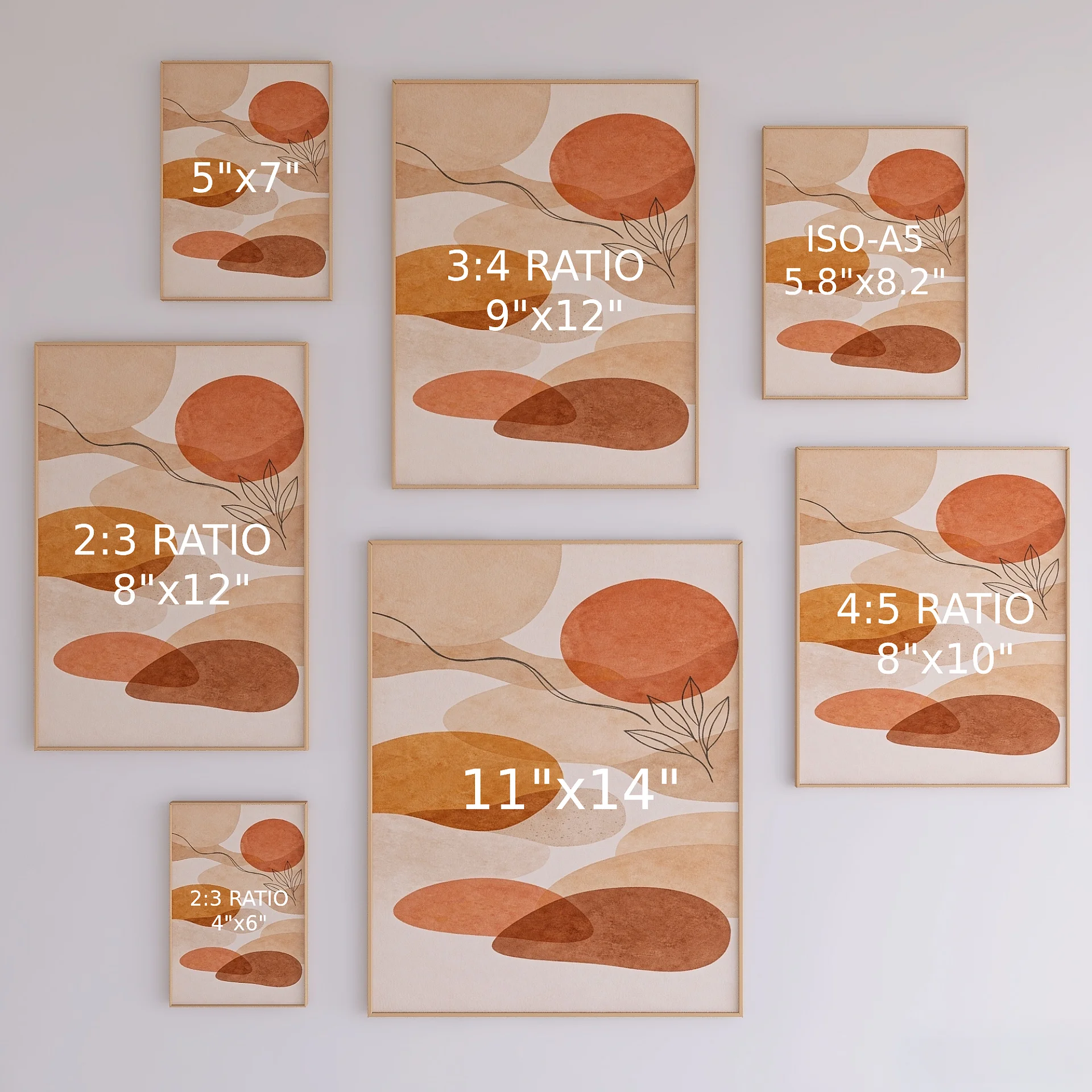 Boho Earthy Art Bundle - 12 Printable Art Pieces - 7 Sizes + Bonus Art product image (9)