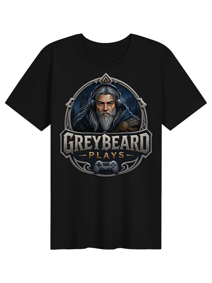 Greybeard Plays Fantasy Gaming Logo Tee product image (1)