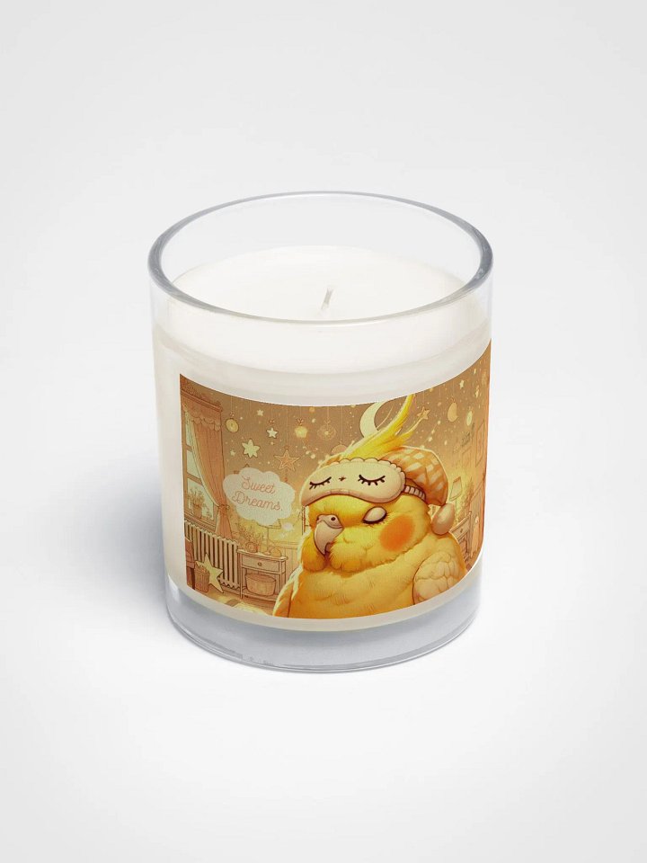 Sweet Dreams Parakeet – Soy Wax Candle in Clear Glass Jar 2 product image (2)