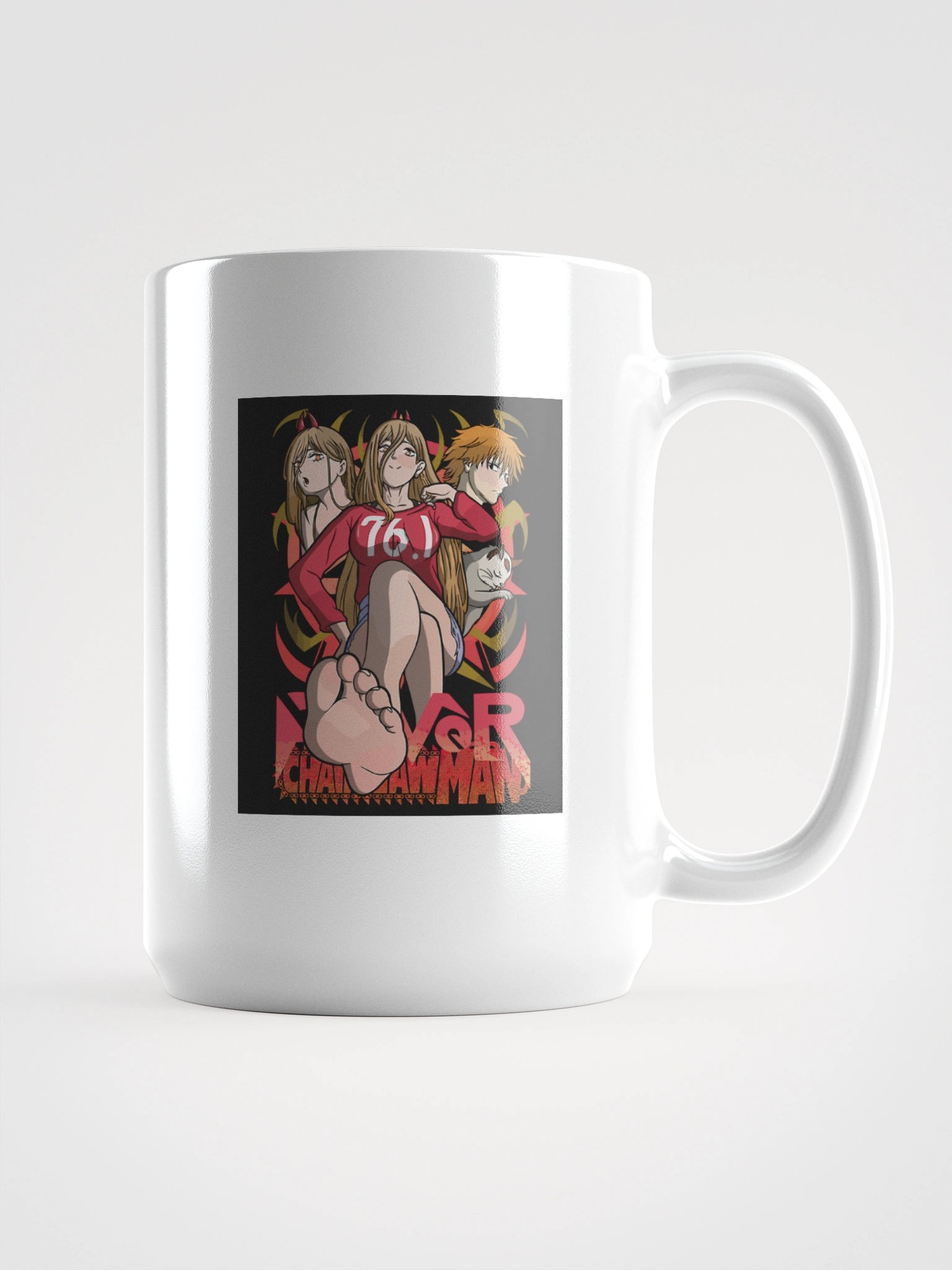 Chainsaw Man Squad White Glossy Mug product image (1)