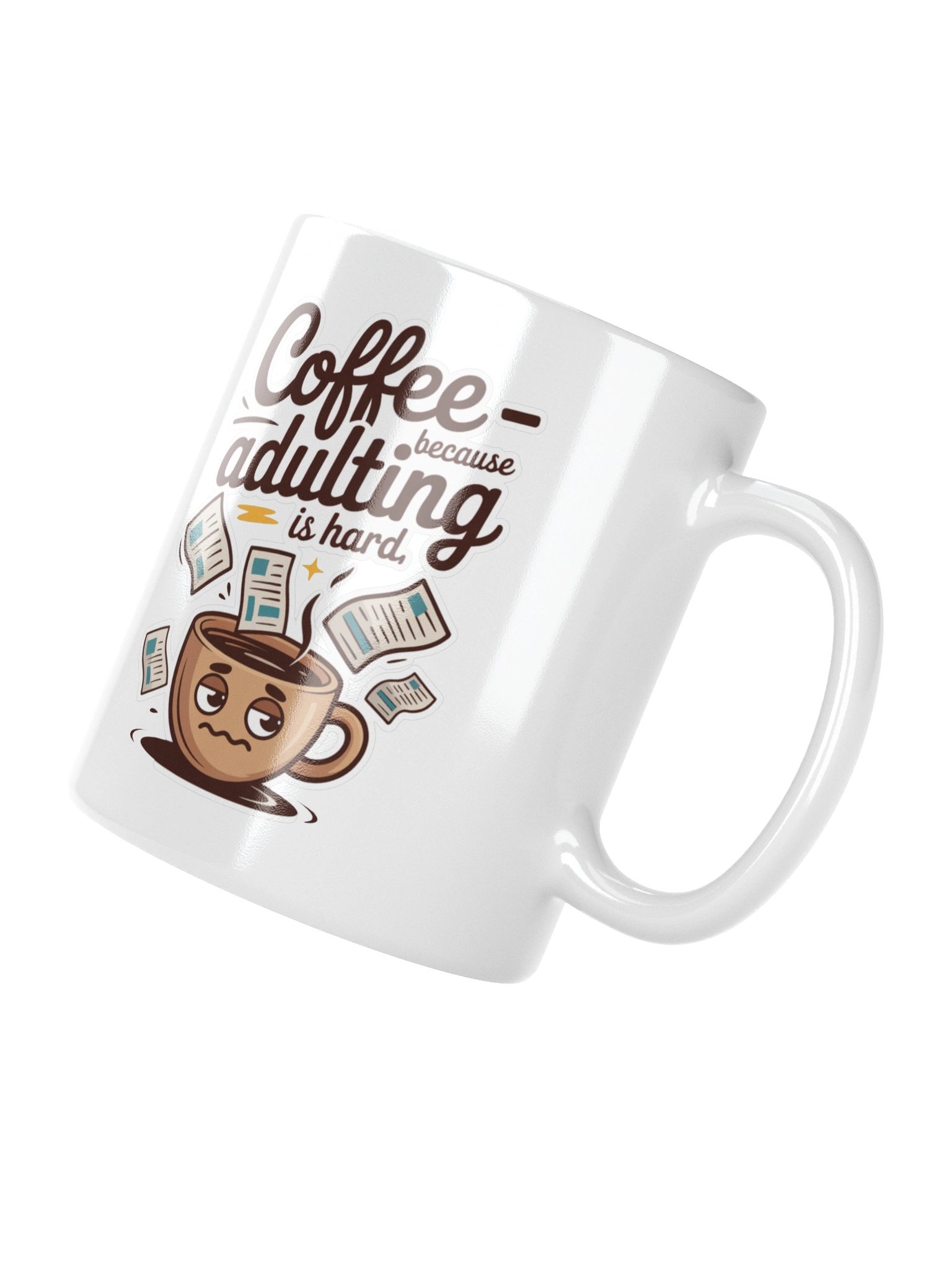 Coffee Because Adulting Is Hard Funny Mug product image (4)