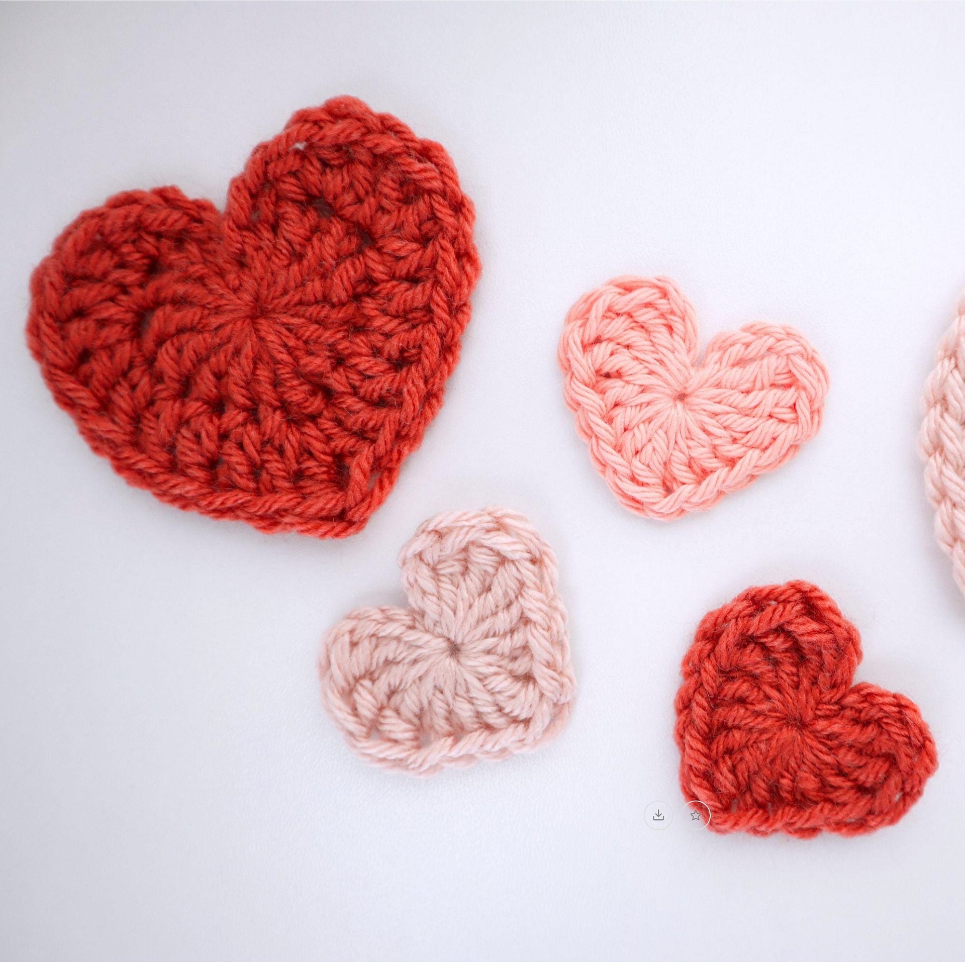 Easy Crochet Hearts - 3 Sizes (Digital PDF Pattern) product image (5)