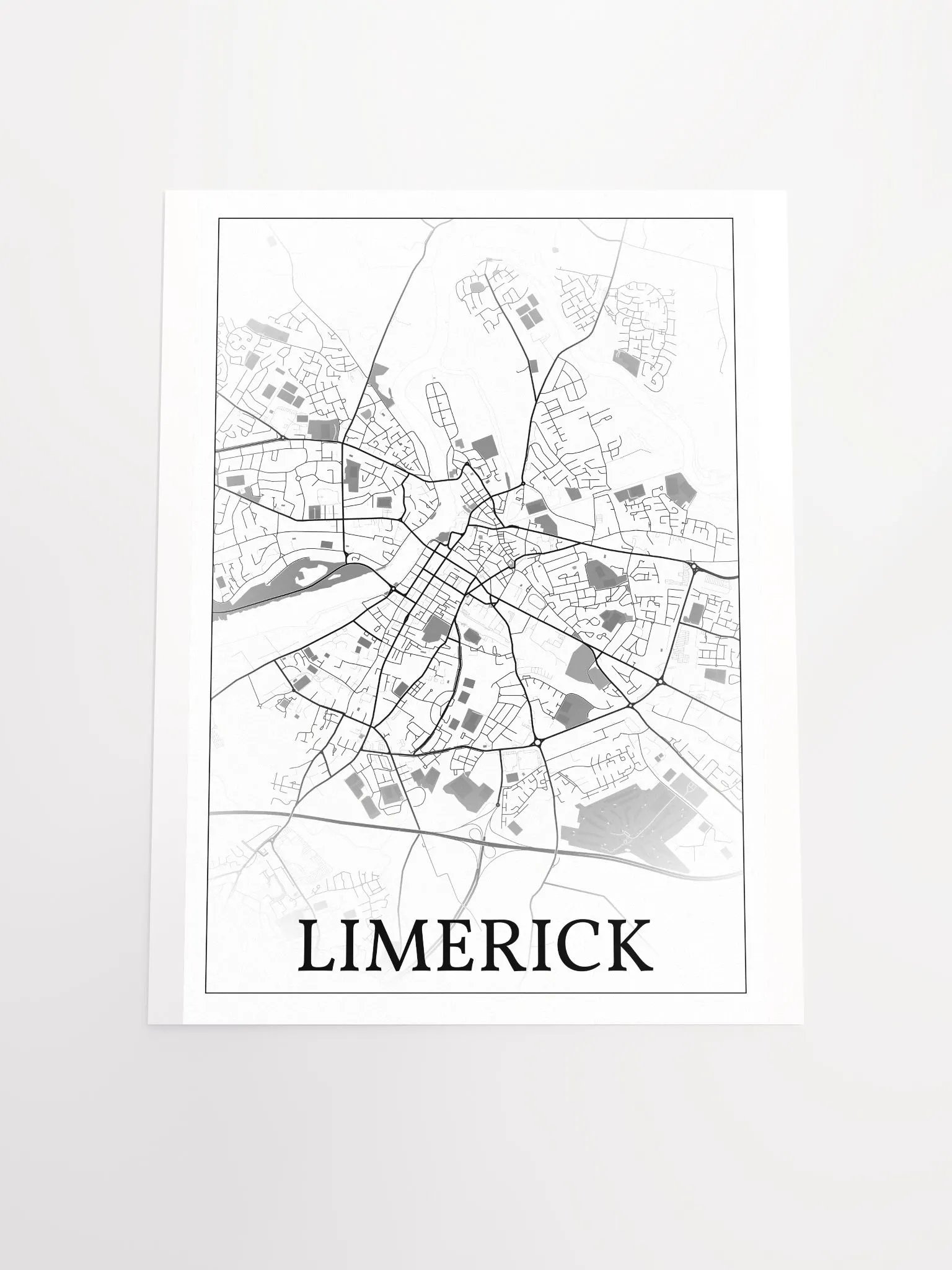 Limerick, Éire, city map print product image (18)