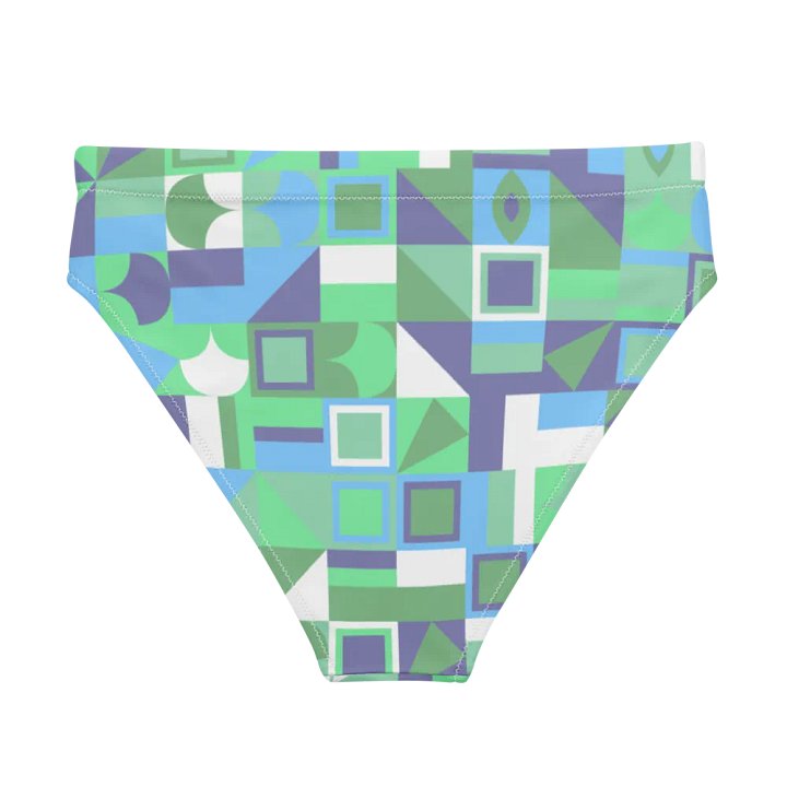 Colorful vector Pattern Design High Waisted Bikini Bottom - v16 product image (1)