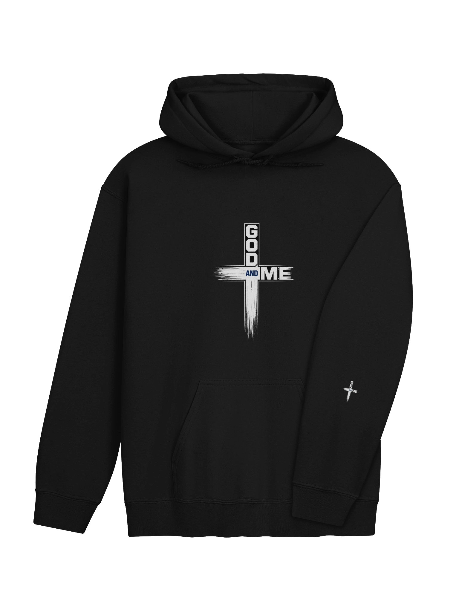 GOD AND ME — Rugged Cross Hoodie | Black product image (4)