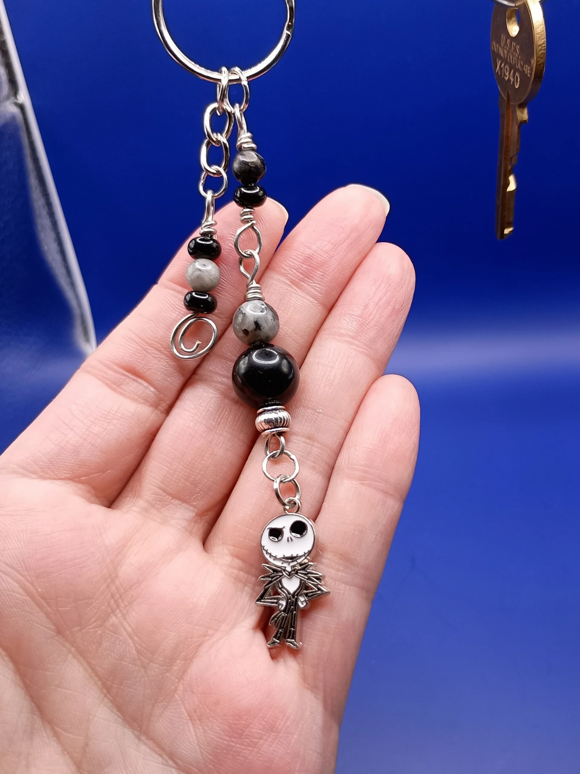 Handmade Bag Charm ft. Pumpkin King, Halloween & Christmas, Keychain, Purse Accessory product image (6)