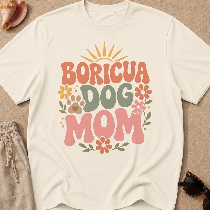 Boricua Dog Mom Camiseta Unisex product image (1)