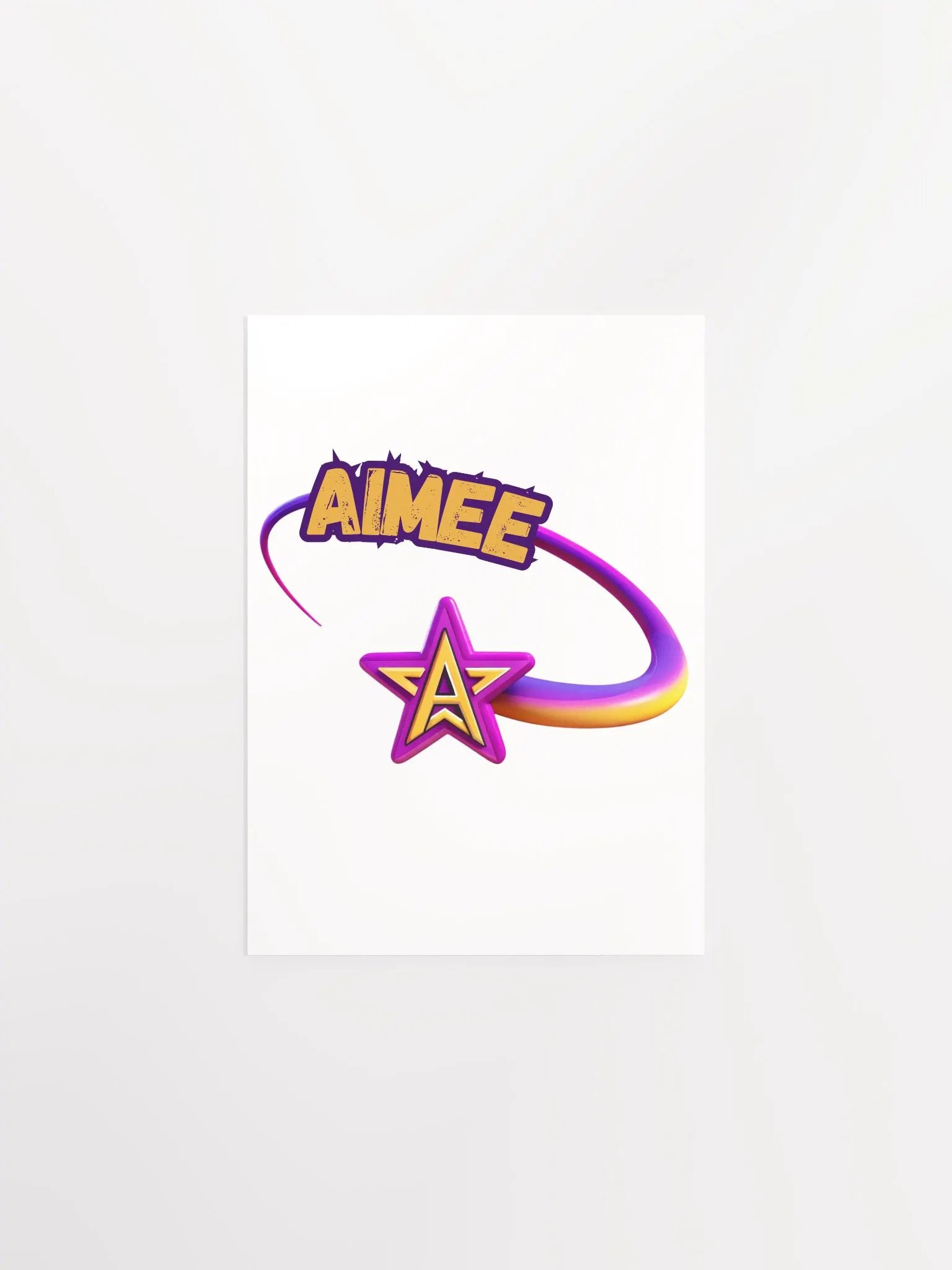 🌟 Aimee Star Poster – Shine Bright! 💜 product image (2)