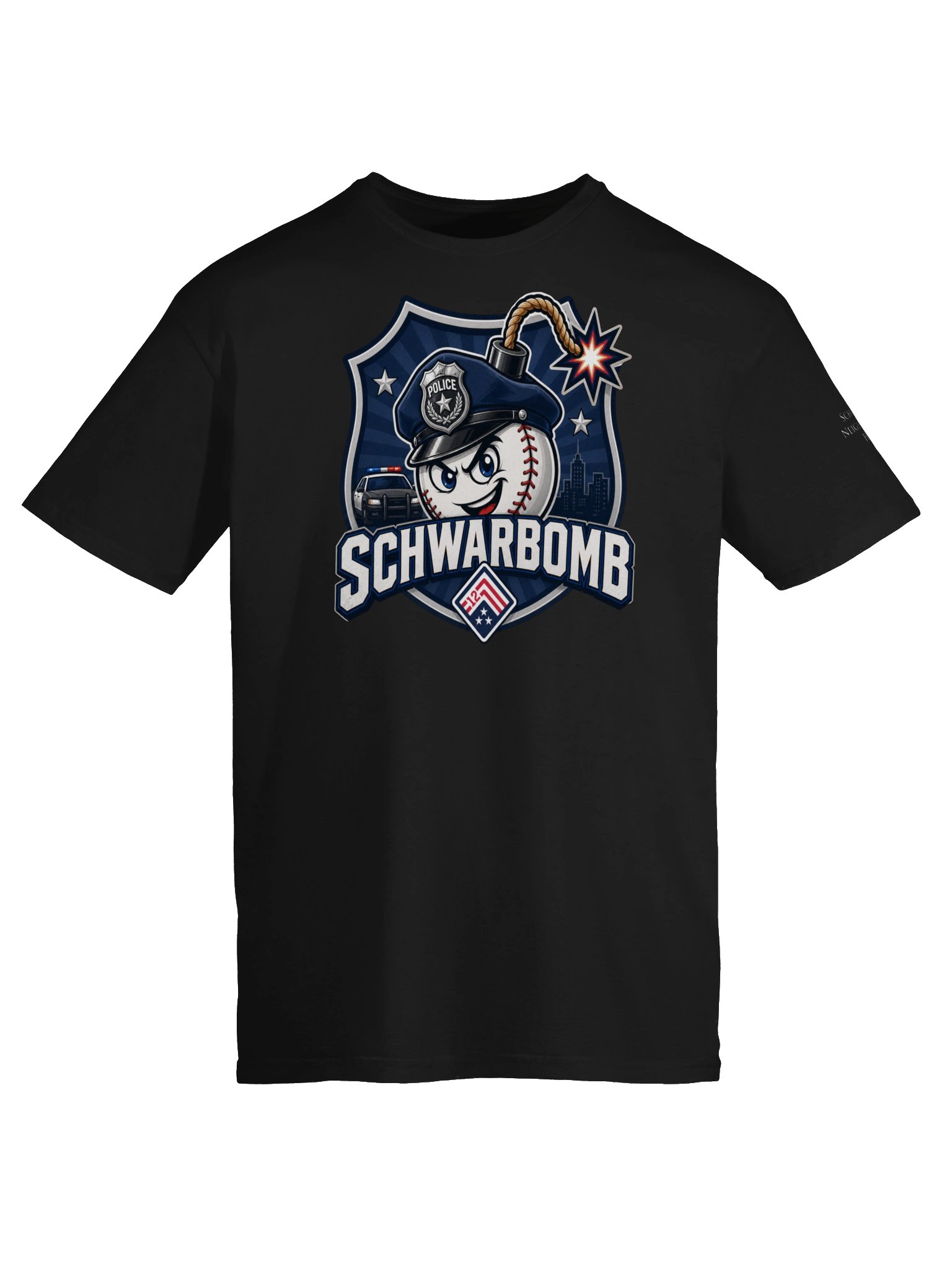 Schwarbomb Buddy ADULT Tee (Police) product image (5)