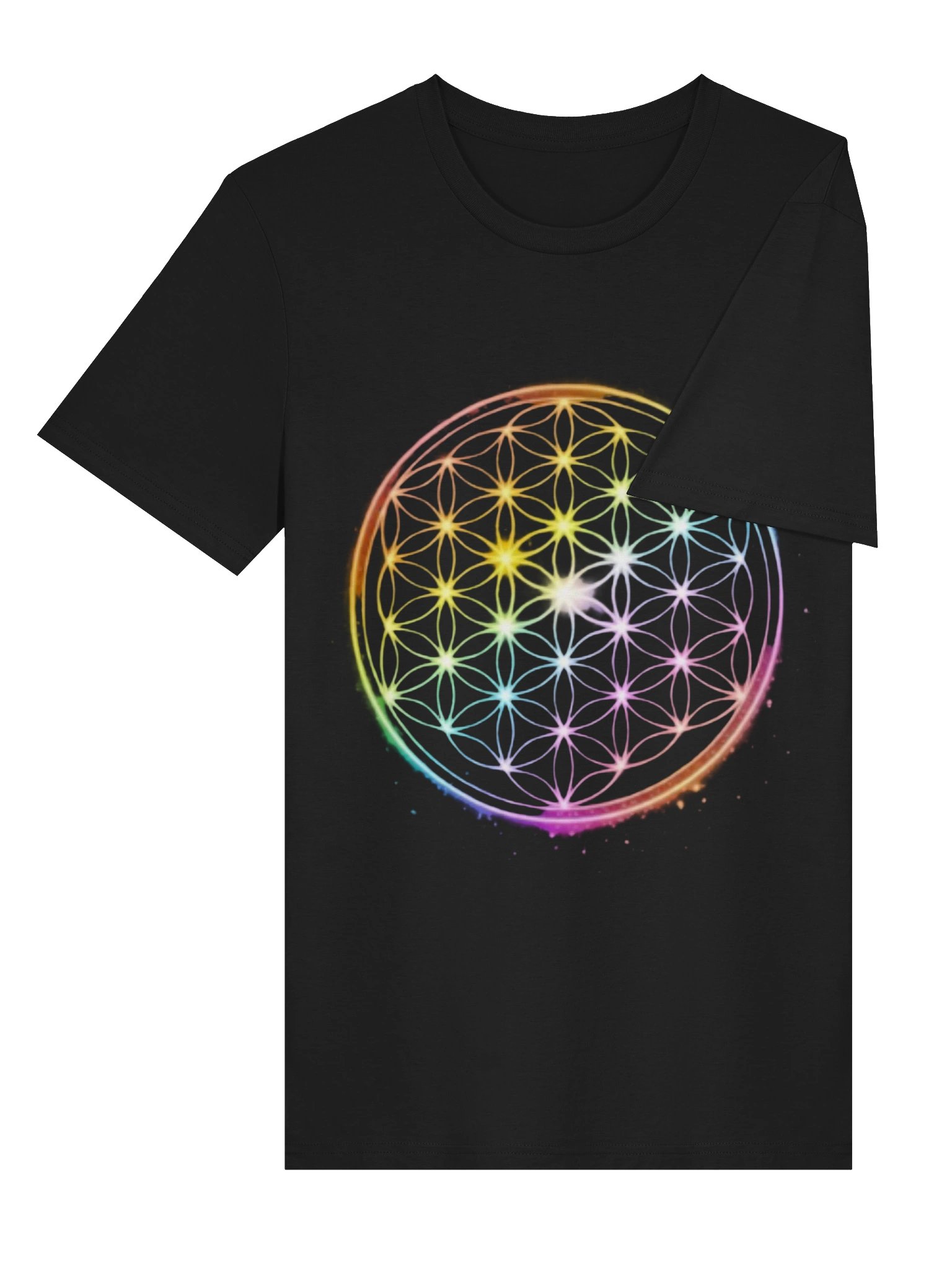 Flower of Life T-Shirt – Rainbow Sacred Geometry Tee | Spiritual Awakening product image (4)