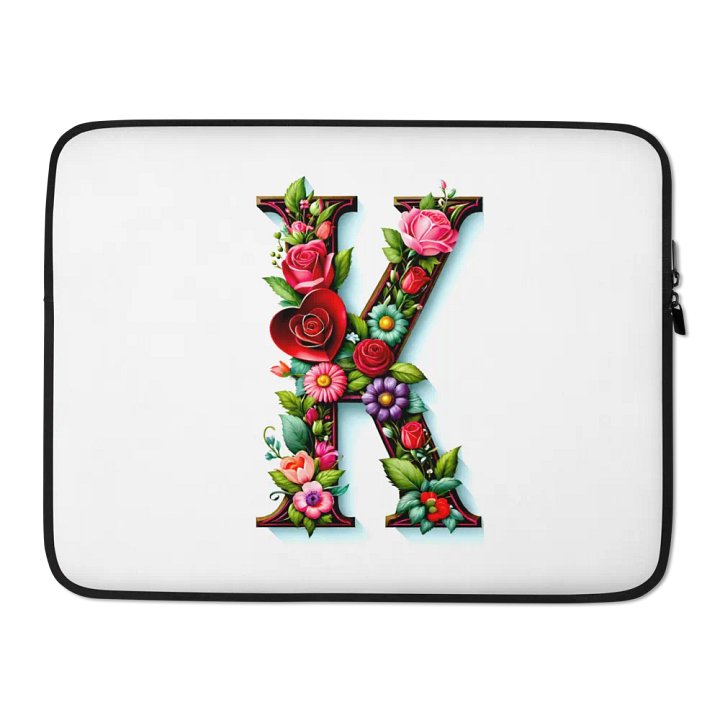 Valentine’s Monogram Letter K(2) Laptop Sleeve product image (2)