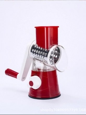 قطاعة ومبشرة الخضار اليدوية الدوارة 3 في 1 | أداة المطبخ للتقطيع والبشر product image (9)