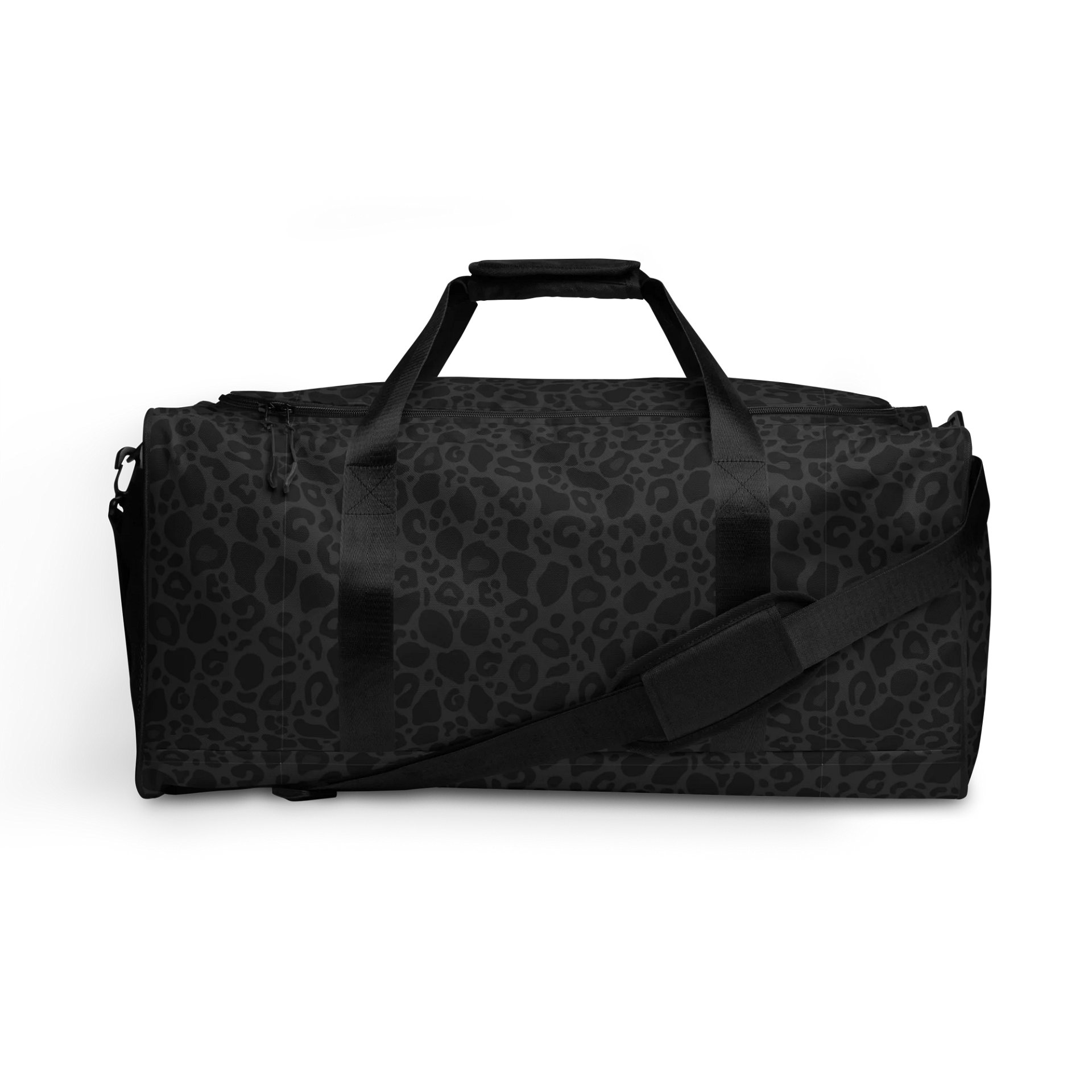 Trendy Black Leopard Print Duffle Bag: A Must-Have Accessory product image (1)