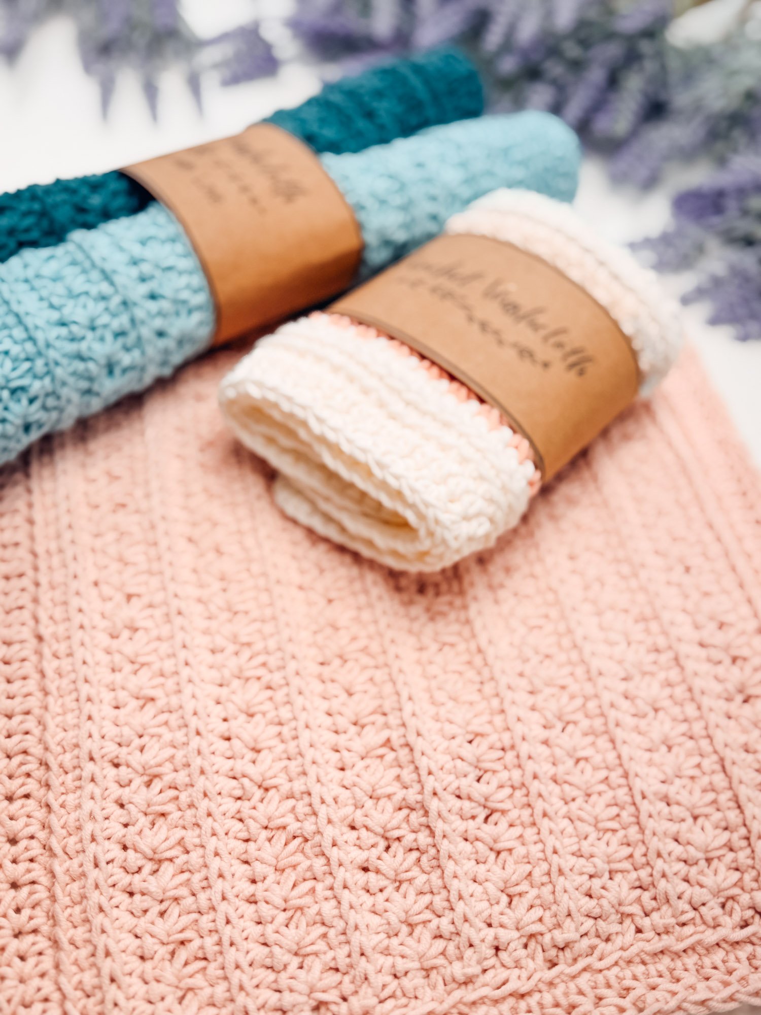 Petal Loop Stitch Crochet Washcloth product image (7)