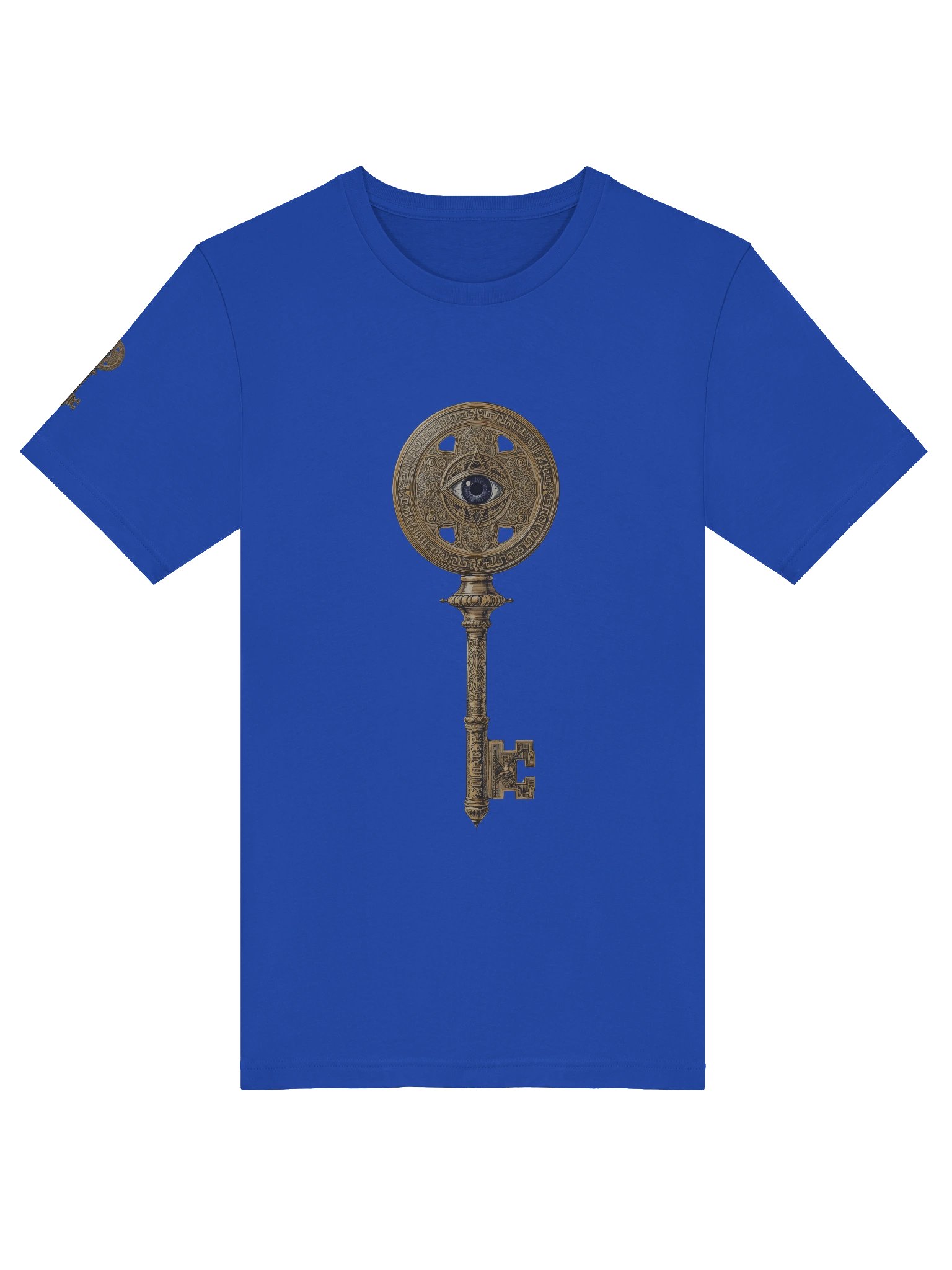 The Gatekeeper’s Key Classic T-Shirt – Front & Right Shoulder Print | True Royal | Bella+Canvas 3001 product image (5)