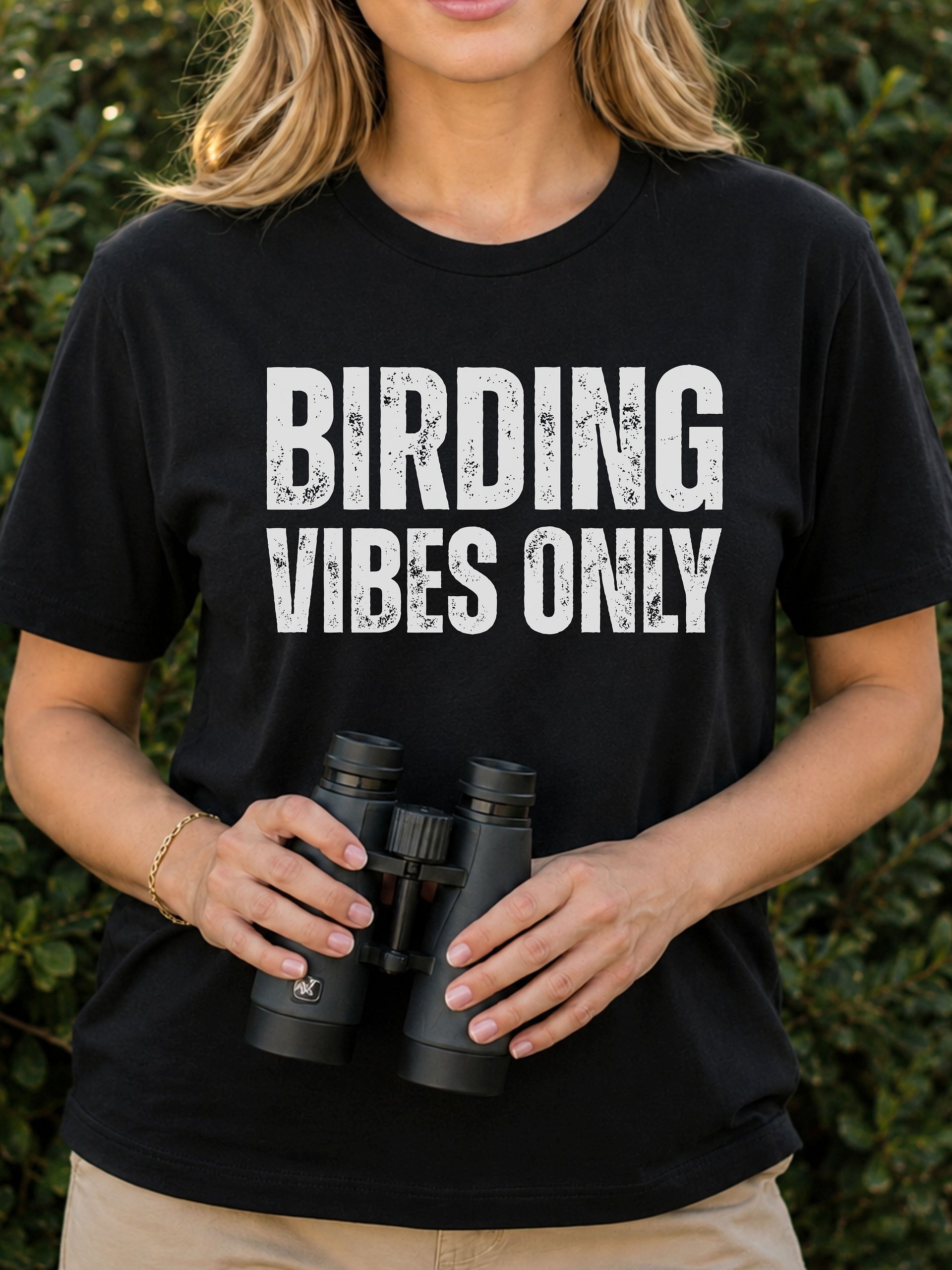 Birding Vibes Only T-Shirt – Funny Positive Quote Nature Graphic Tee product image (6)