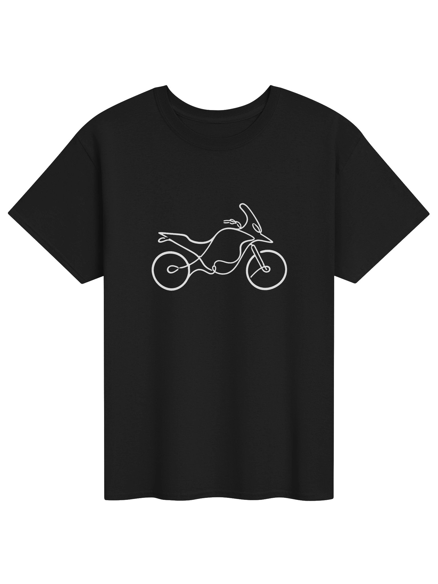 Minimalist Adventure Motorcycle Line Art T-Shirt product image (1)