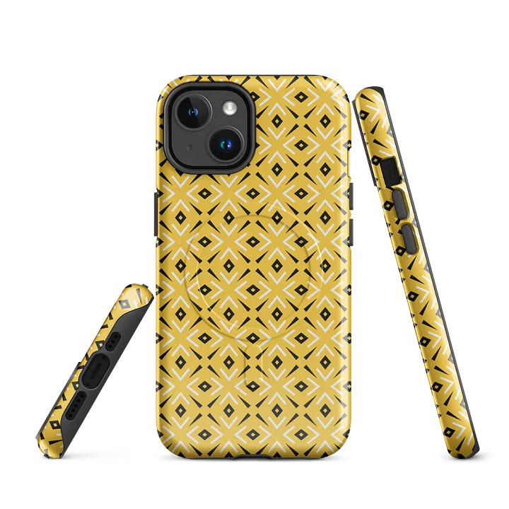 Lemon Lattice iPhone 17 Tough MagSafe Case - Shockproof Dual-Layer Geometric Protective Cover product image (1)