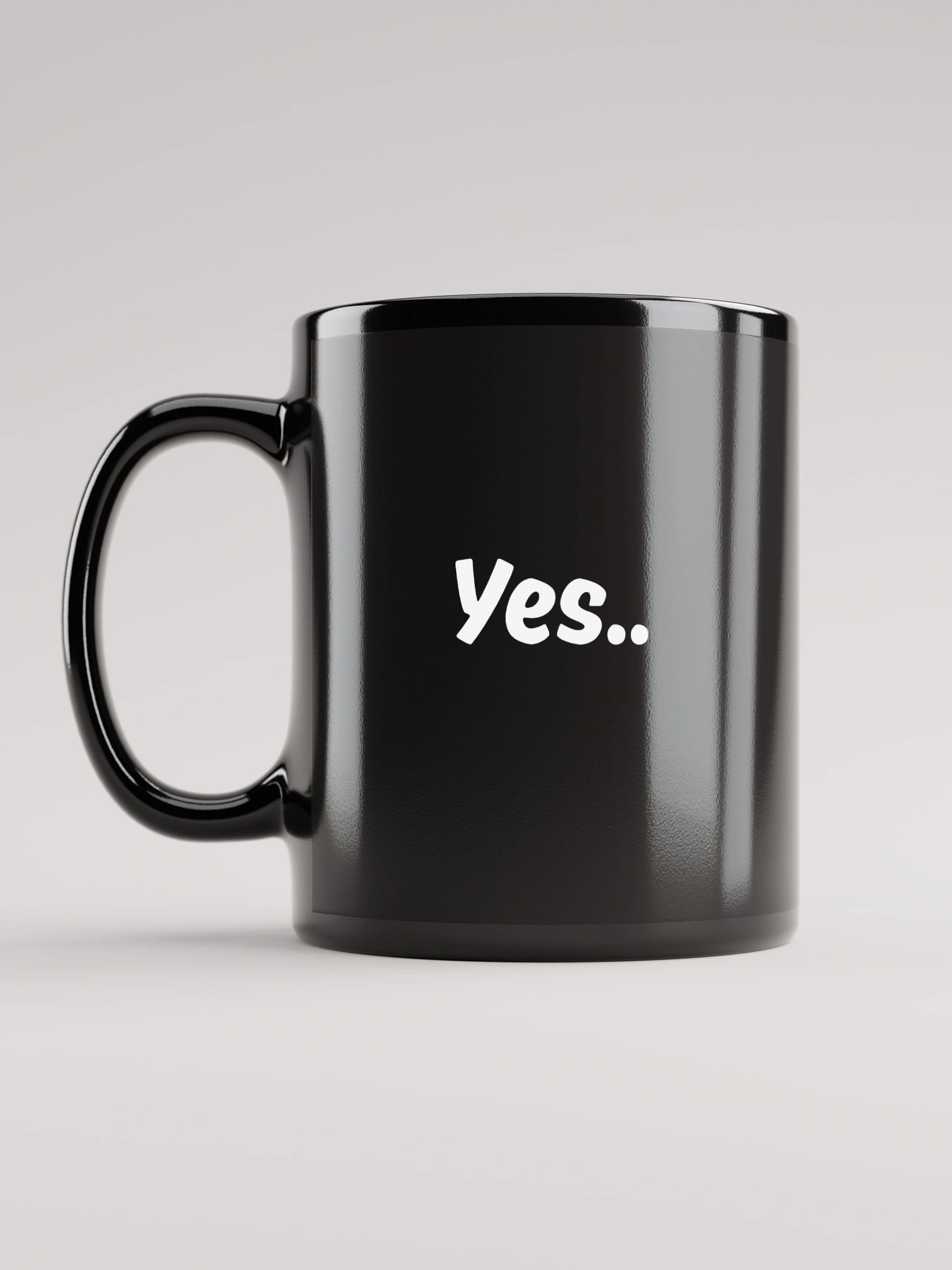“Yes..” My Vibe Black Ceramic Mug product image (4)
