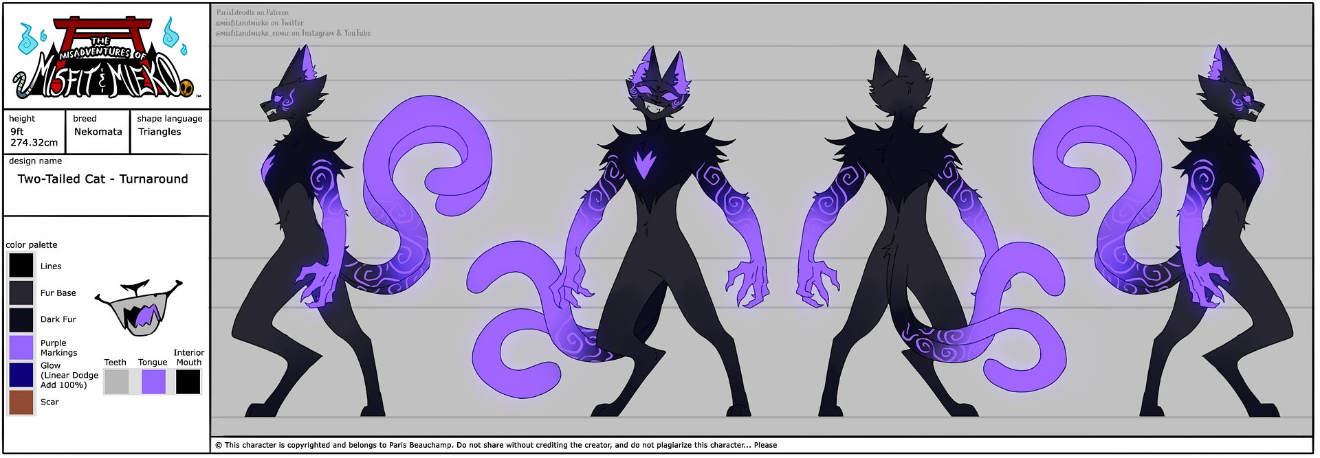 The Two Tailed Cat Reference Sheet product image (1)