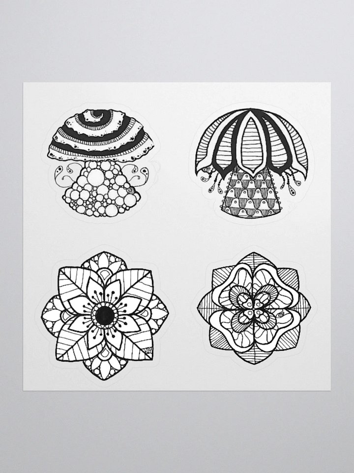 B/W Sticker Set product image (3)